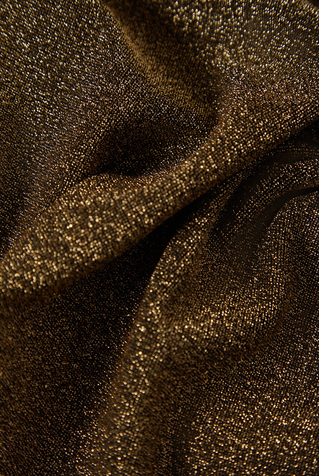 Women's Dolly Slim L/S Knit T-Shirt in the color Gold Metallic - Additional Laydown image