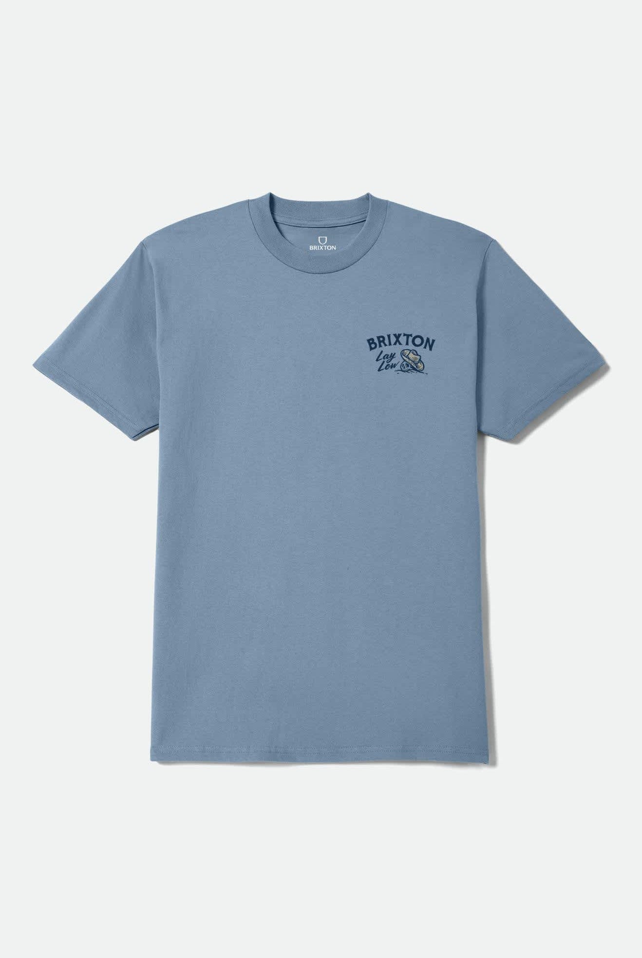 Men's Lay Low Standard T-Shirt in the color Steel Blue - Front Product View