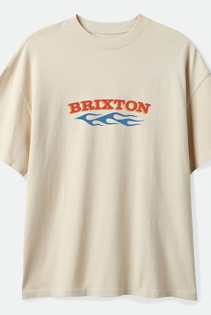 Men's Clifton Boxed Crop T-Shirt in the color Cream - Front Product View