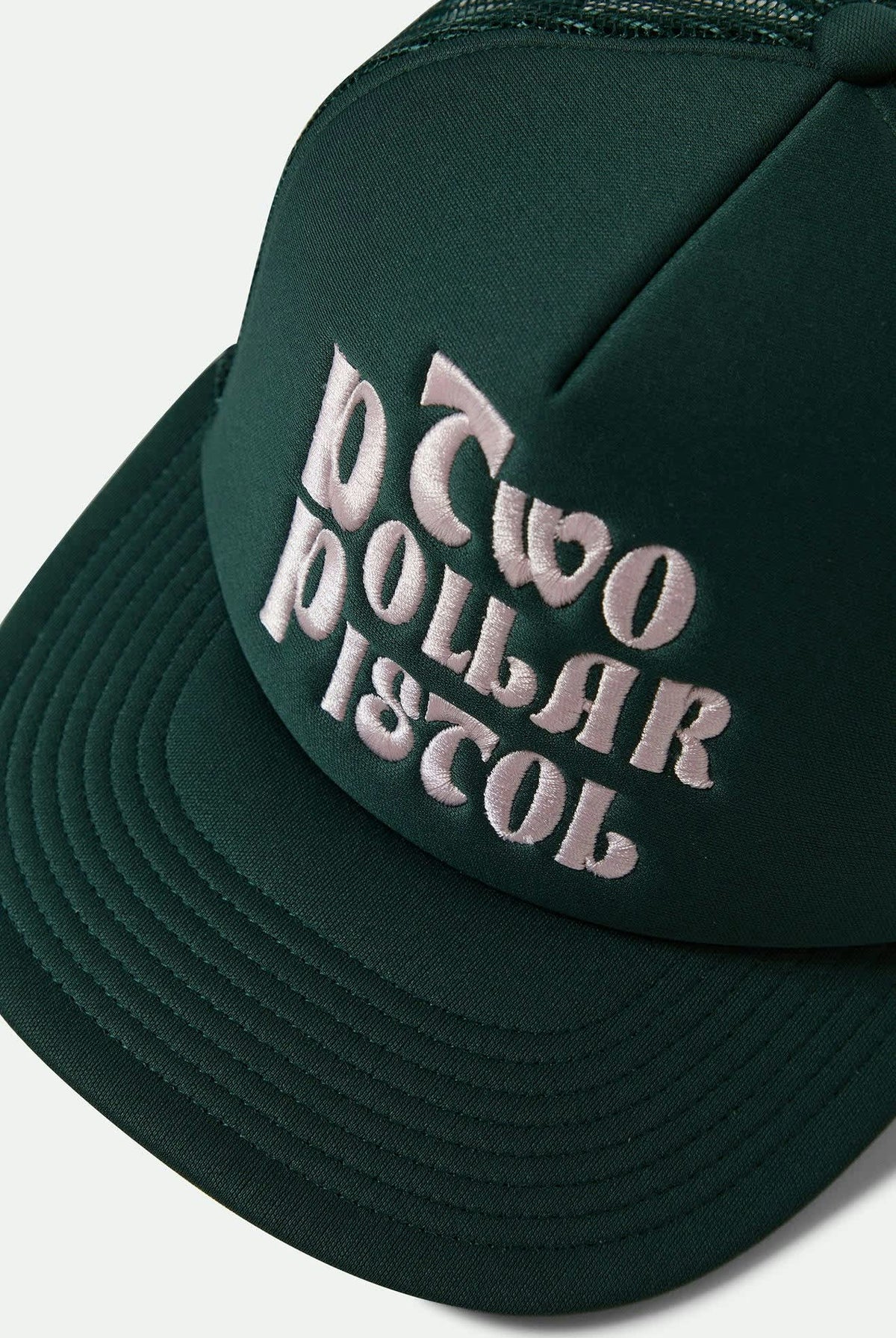 Women's Two Dollar Pistol Netplus Trucker Hat in the color Pine Needle/Pine Needle - Additional Style View