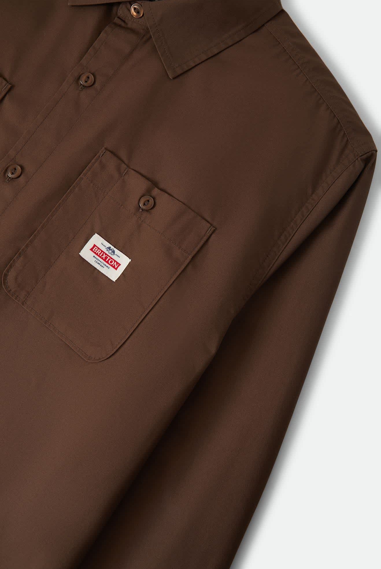 Men's Trademark Long Sleeve Shirt in the color Walnut Brown - Additional Laydown image