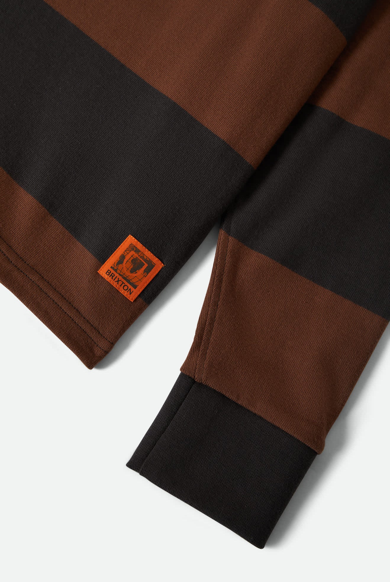 Men's Union Heavyweight Rugby Polo in the color Washed Black/Pinecown Brown - Additional Laydown image