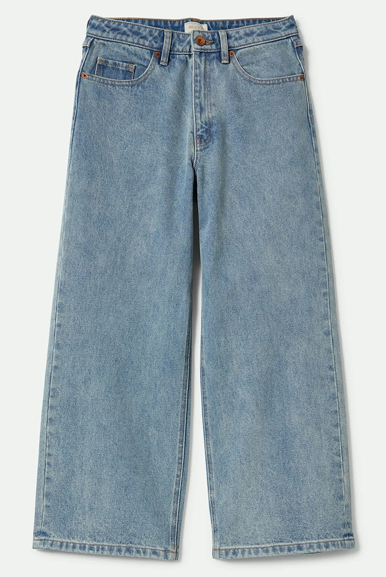 Women's Margo Cropped 5-Pocket Pant in the color Light Denim - Front Product View