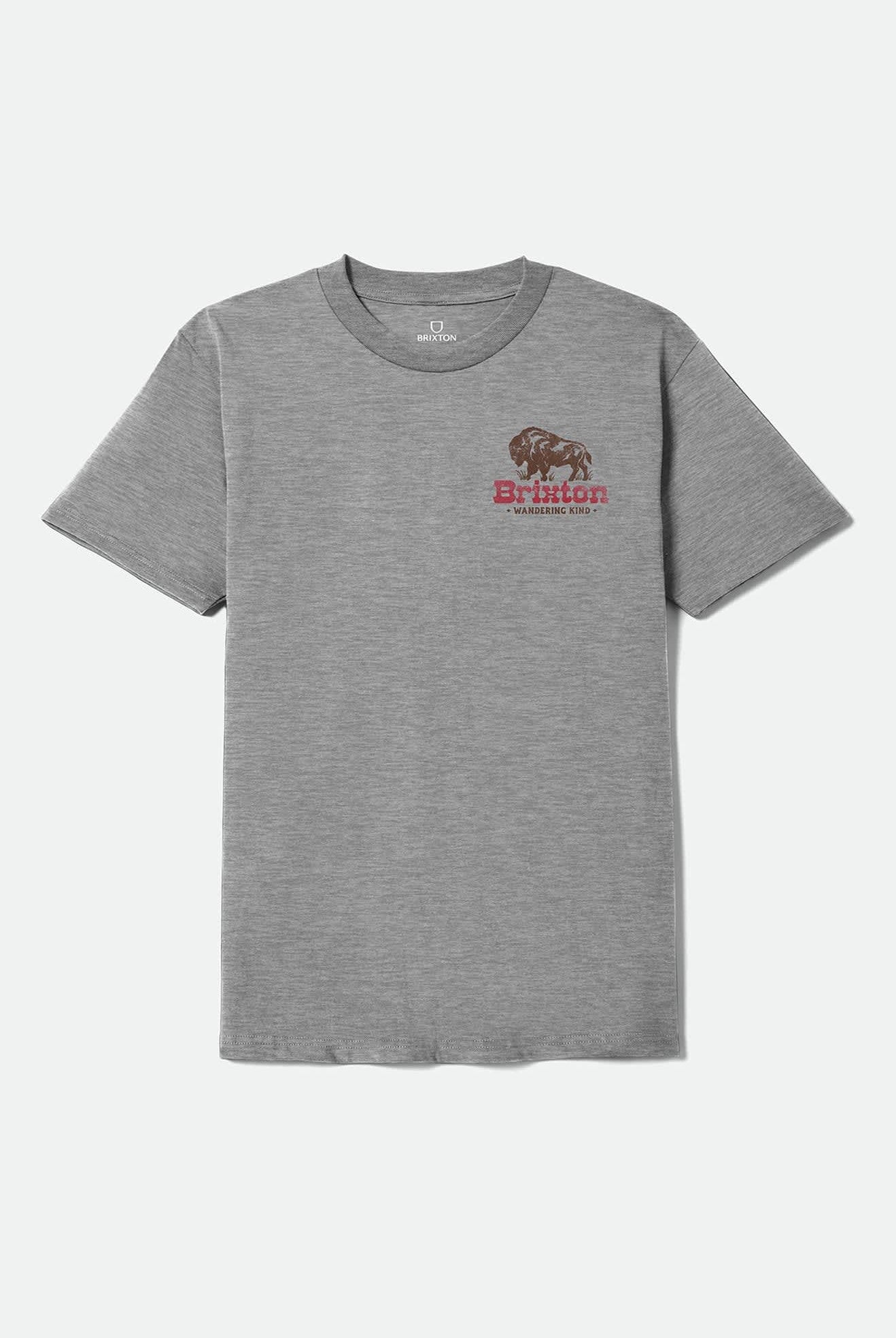 Men's Drifter Short Sleeve Standard T-Shirt in the color Heather Grey - Front Product View