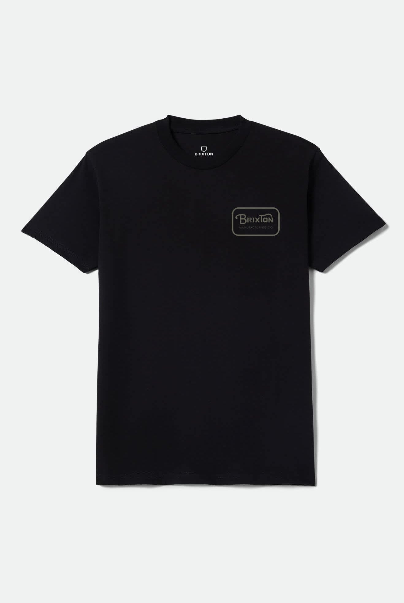 Men's Grade Short Sleeve Standard T-Shirt in the color Black/Olive - Front Product View