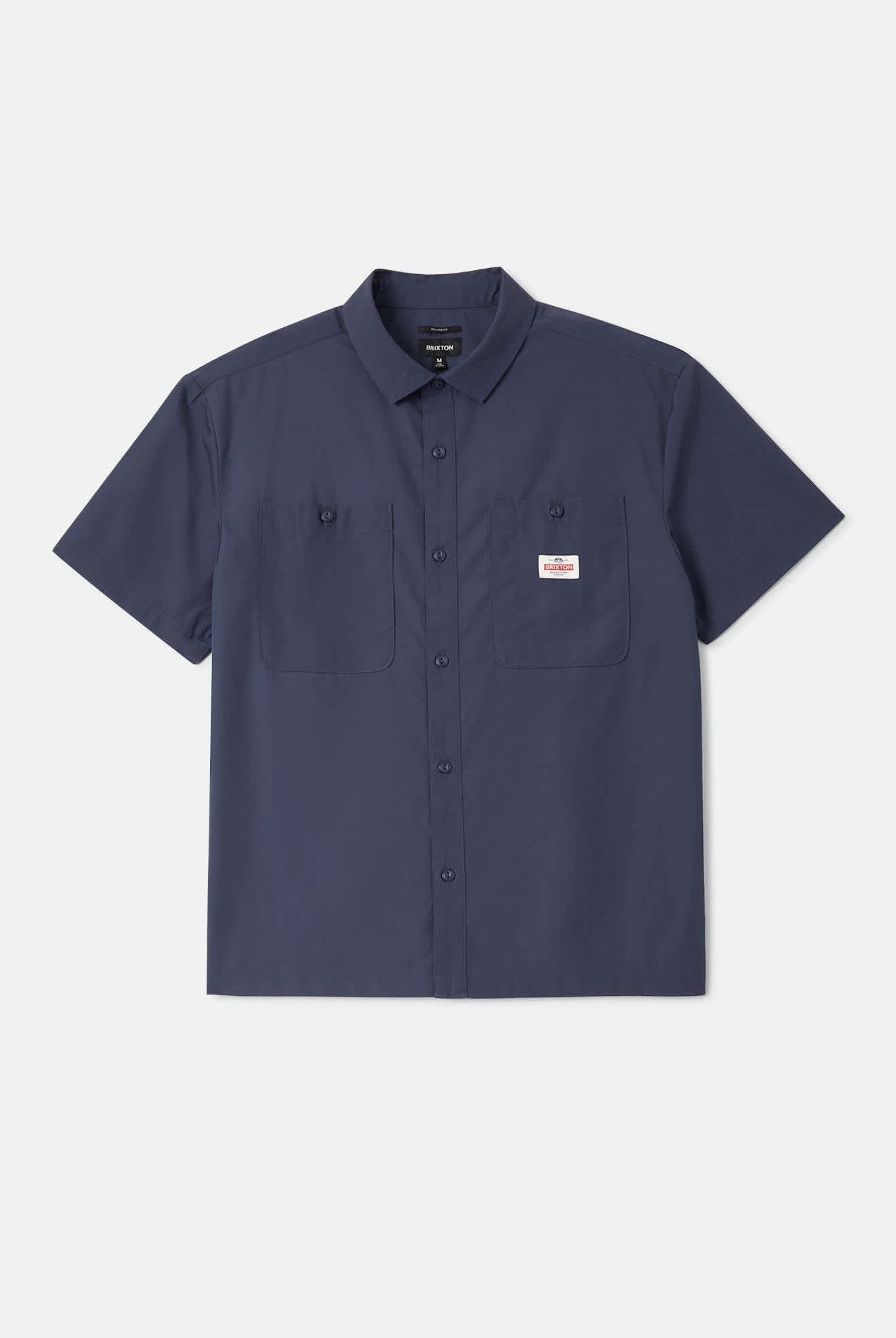 Men's Trademark Short Sleeve Shirt in the color Washed Navy - Front Product View