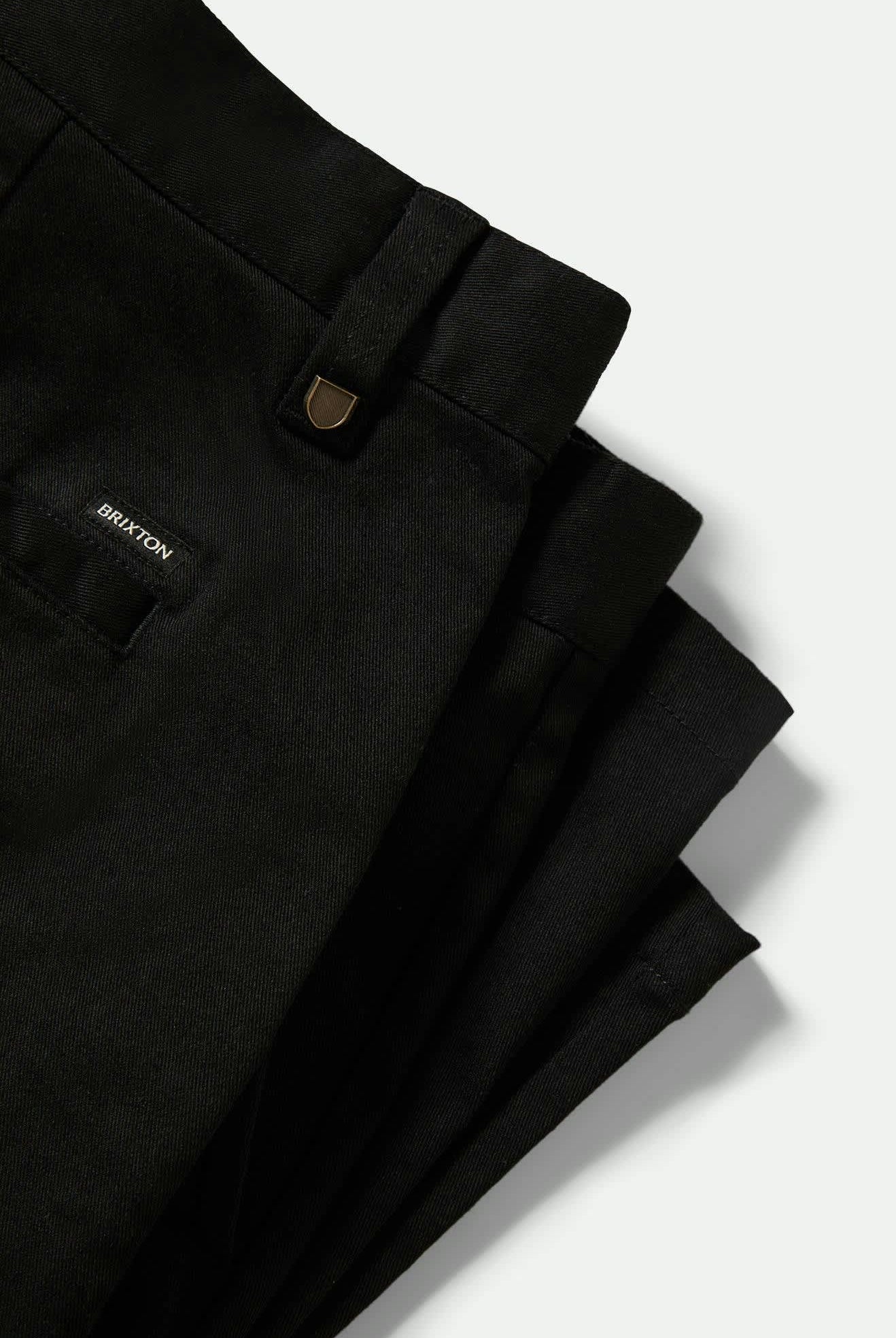 Men's Choice Chino Baggy Short in the color Black - Additional Laydown image