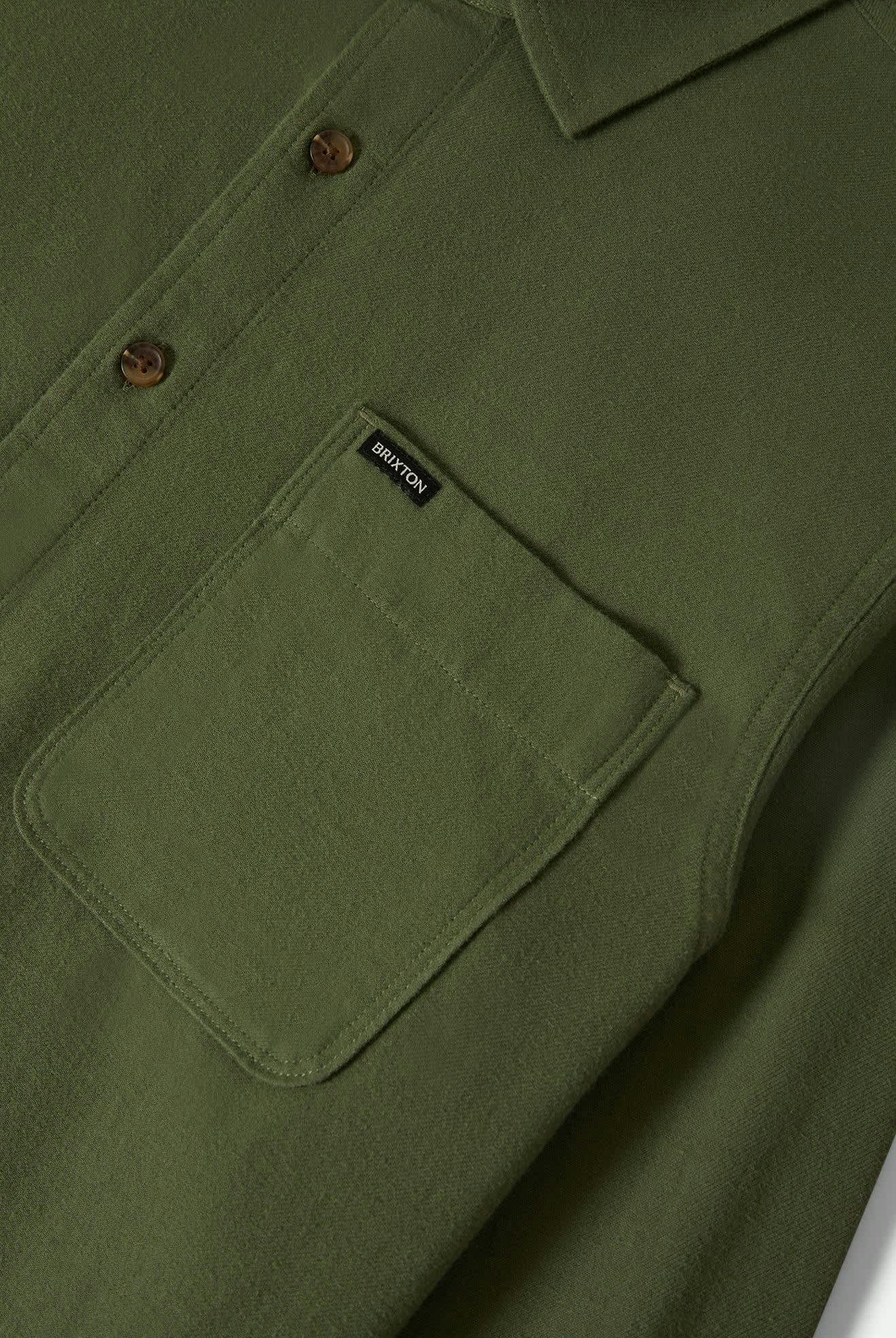 Men's Hasting Lightweight Ultra Soft Flannel in the color Wild Green - Additional Laydown image