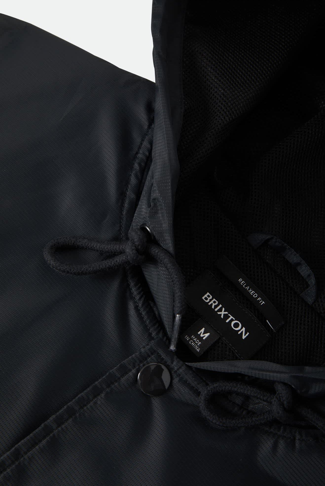 Men's Hooded Claxton Lightweight Jacket in the color Black - Additional Laydown image