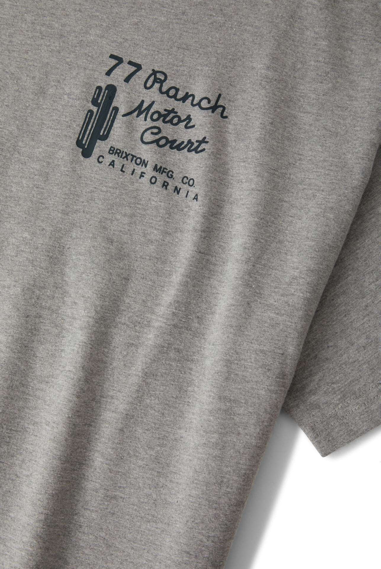 Women's Ranch Motor Court Boxy Crop Top in the color Heather Grey - Additional Laydown image