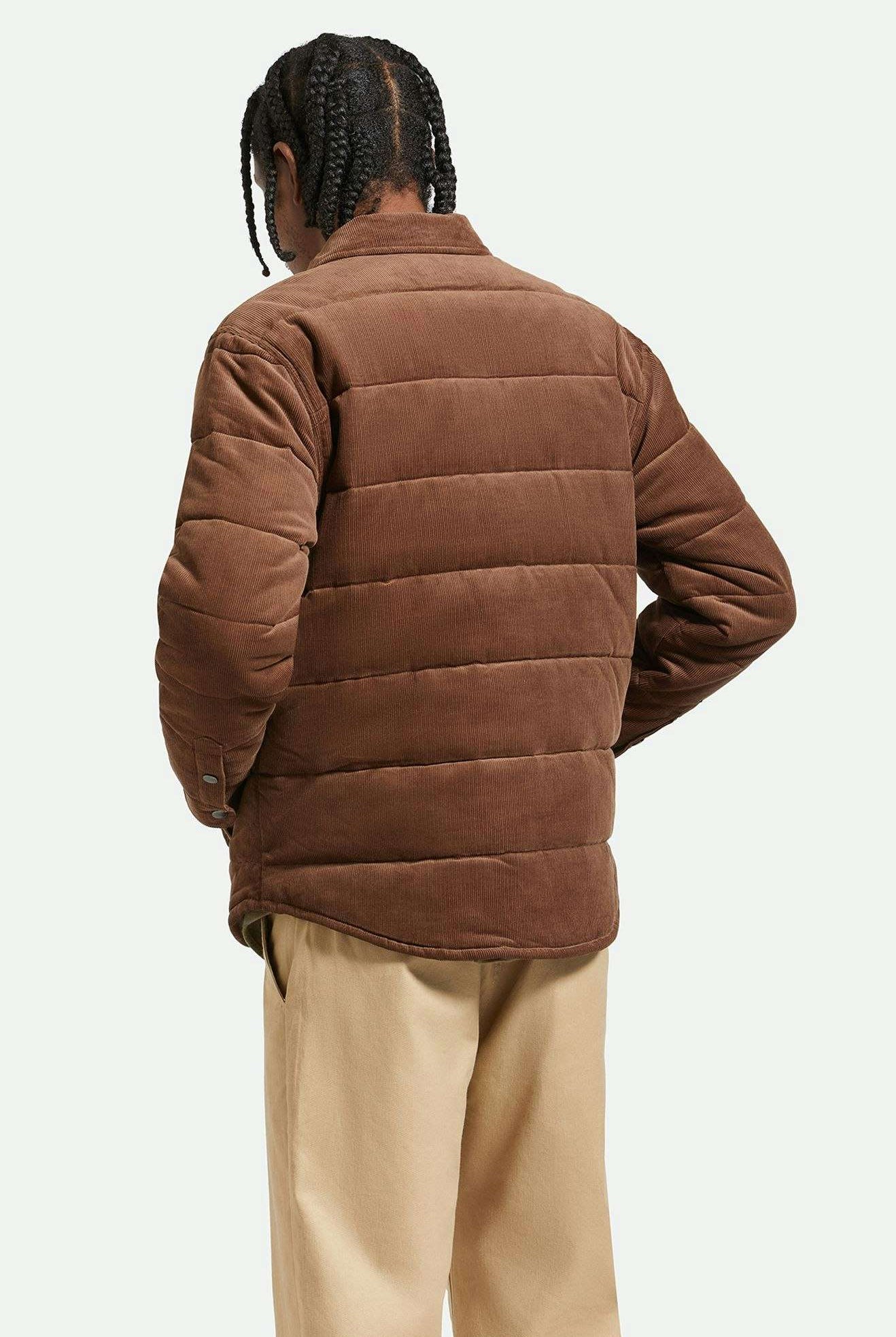 Men's Back Fit Image | Cass Jacket - Pinecone Brown Cord