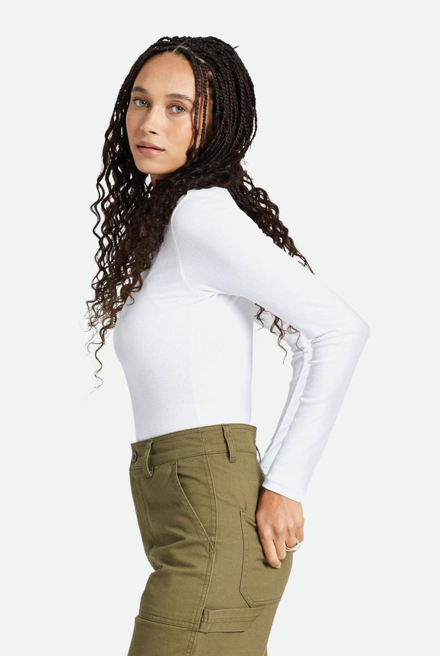 Women's Side Fit | Betty L/S Tee - White