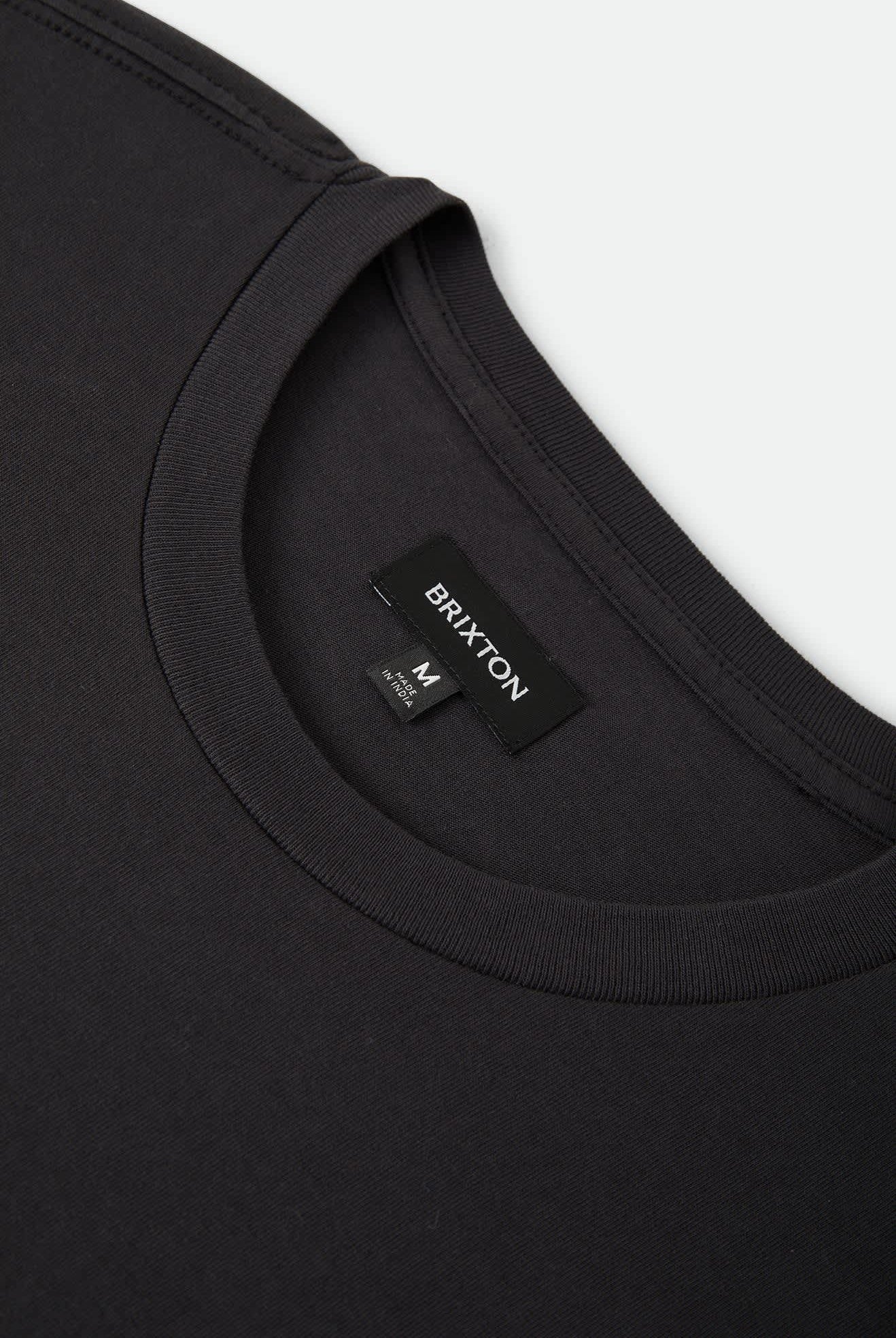 Men's Brixton Baseline Pocket T-Shirt in the color Black - Additional Laydown image