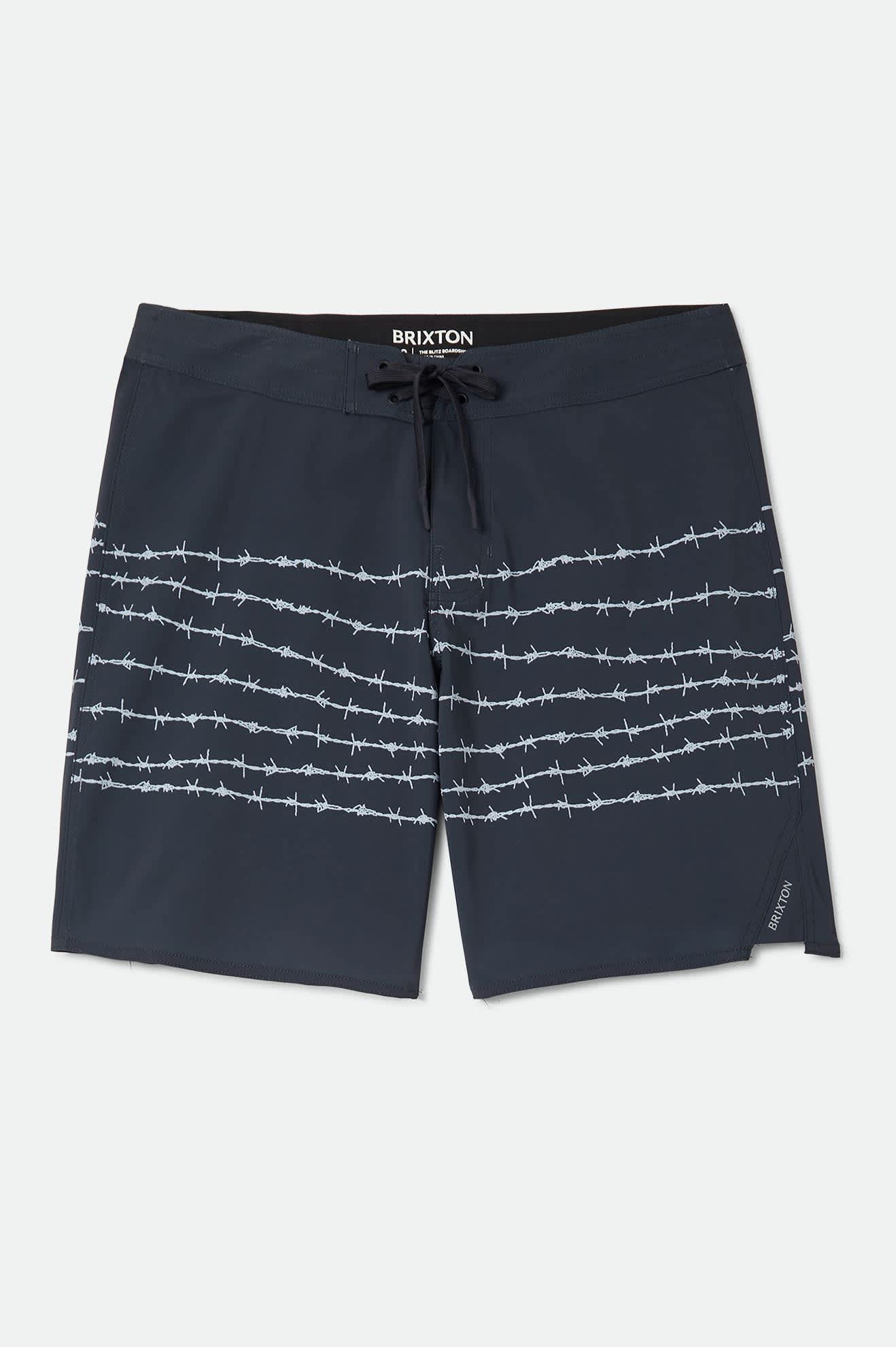 Men's Blitz Boardshort 19" in the color Black/Barb Wire - Front Product View