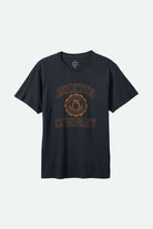 Brixton Men's University S/S Standard T-Shirt - Black Worn Wash | Main
