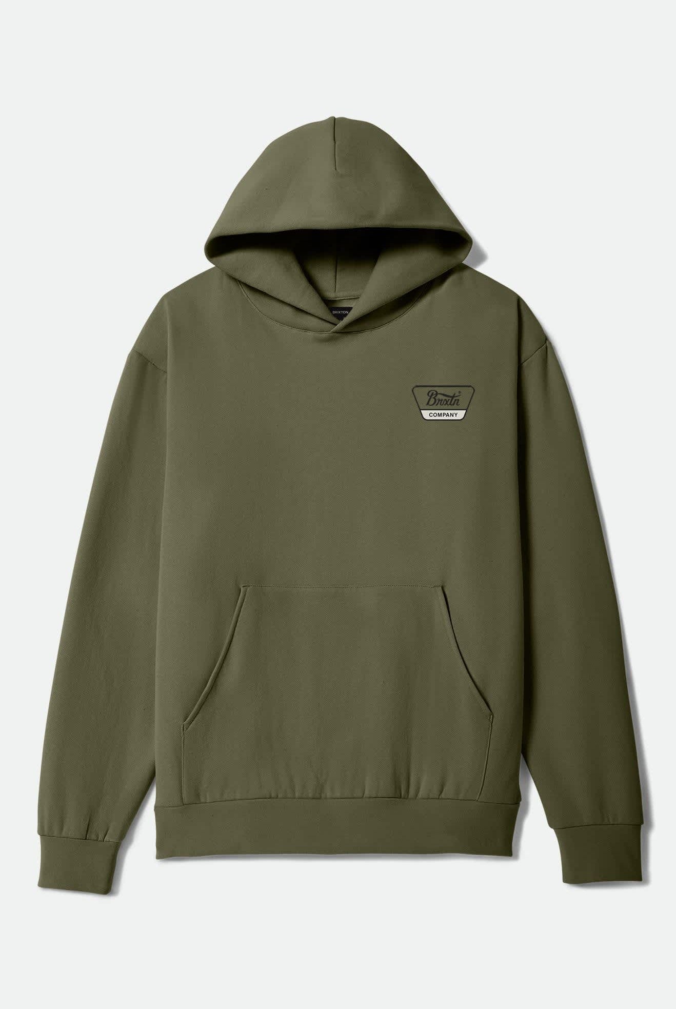 Men's Linwood Hoodie in the color Army/Black/Off White - Front Product View