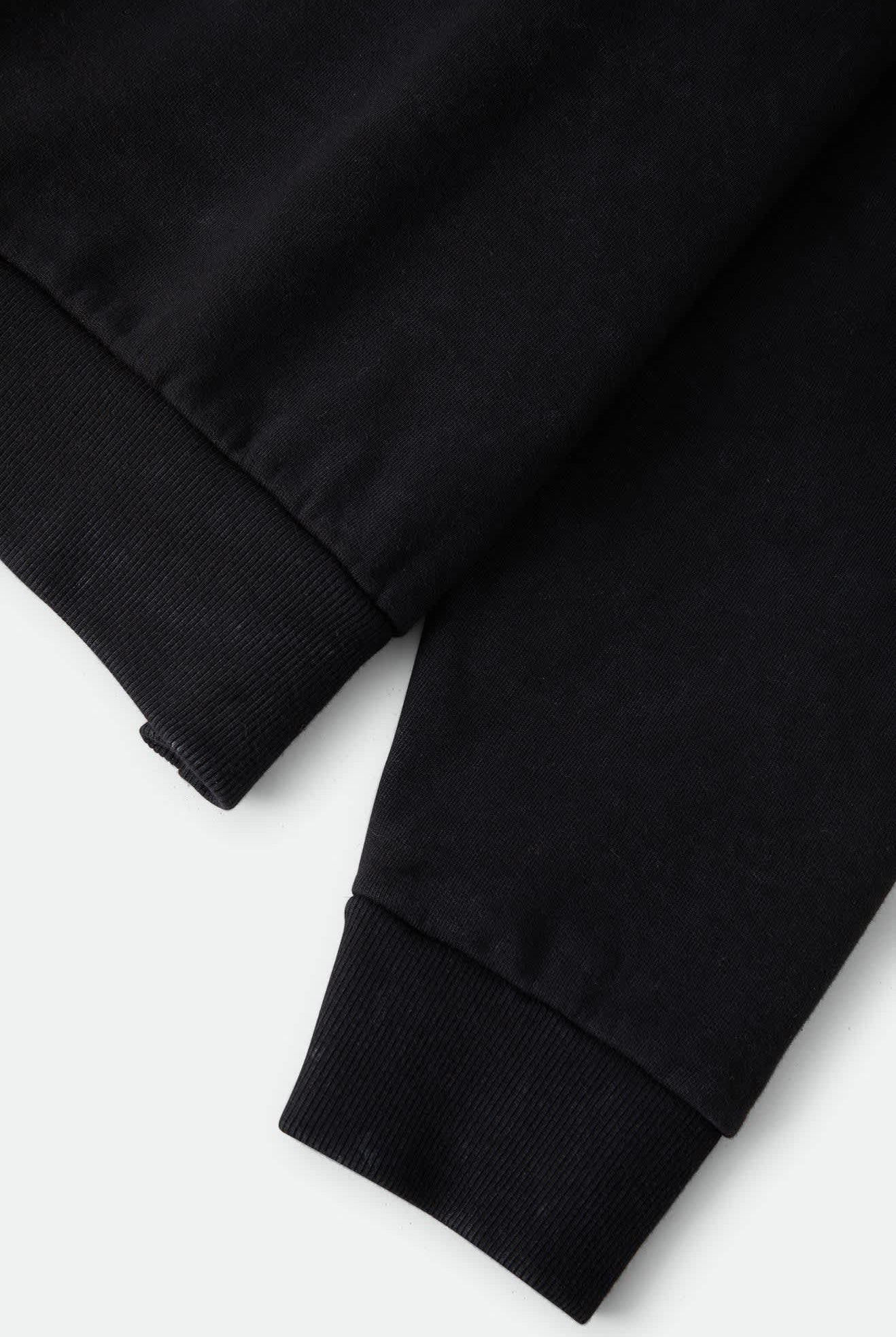 Men's Brixton Baseline Crew Fleece in the color Black - Additional Laydown image