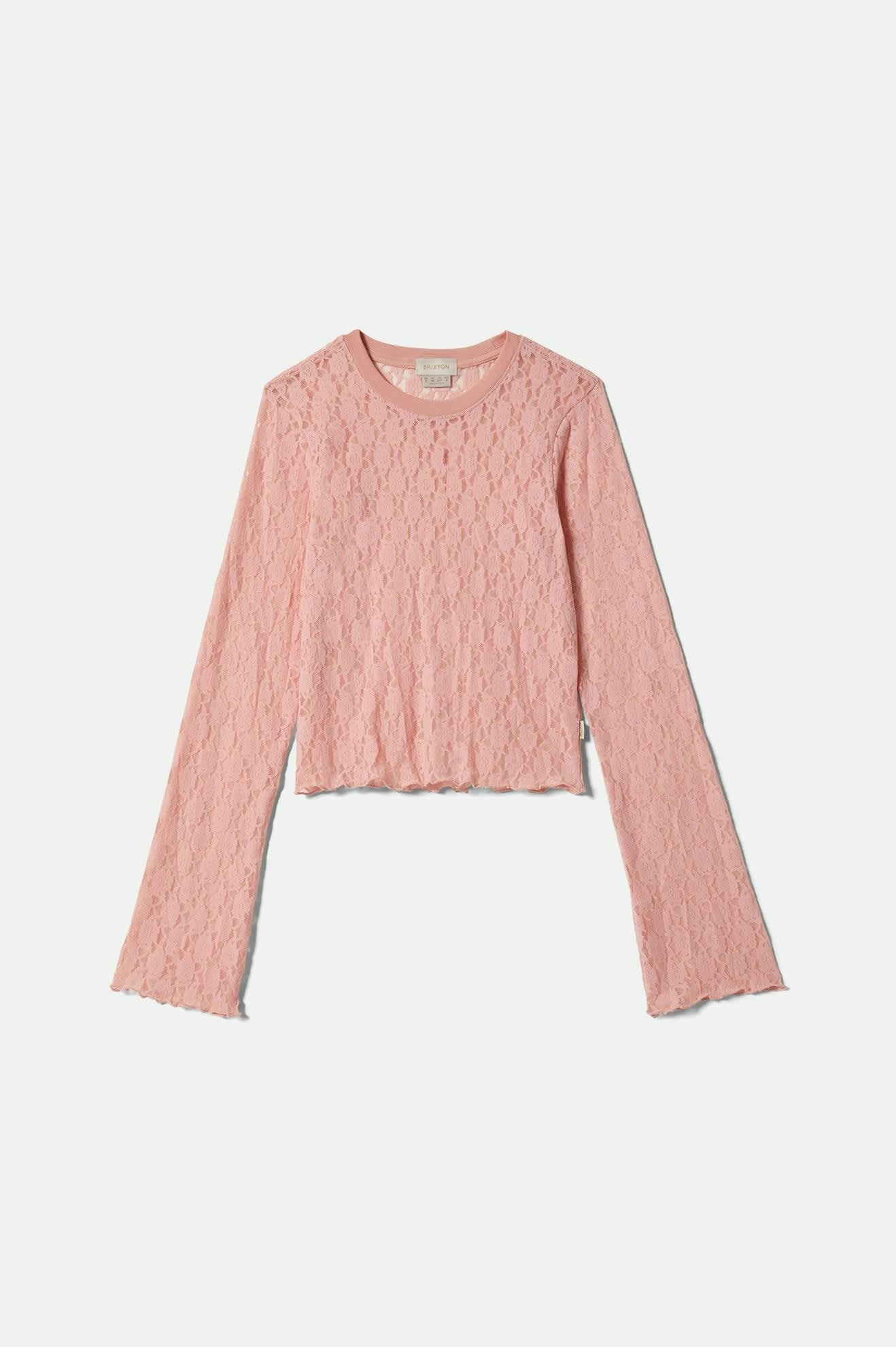 Women's Dolly Slim L/S Knit T-Shirt in the color Mellow Rose - Front Product View