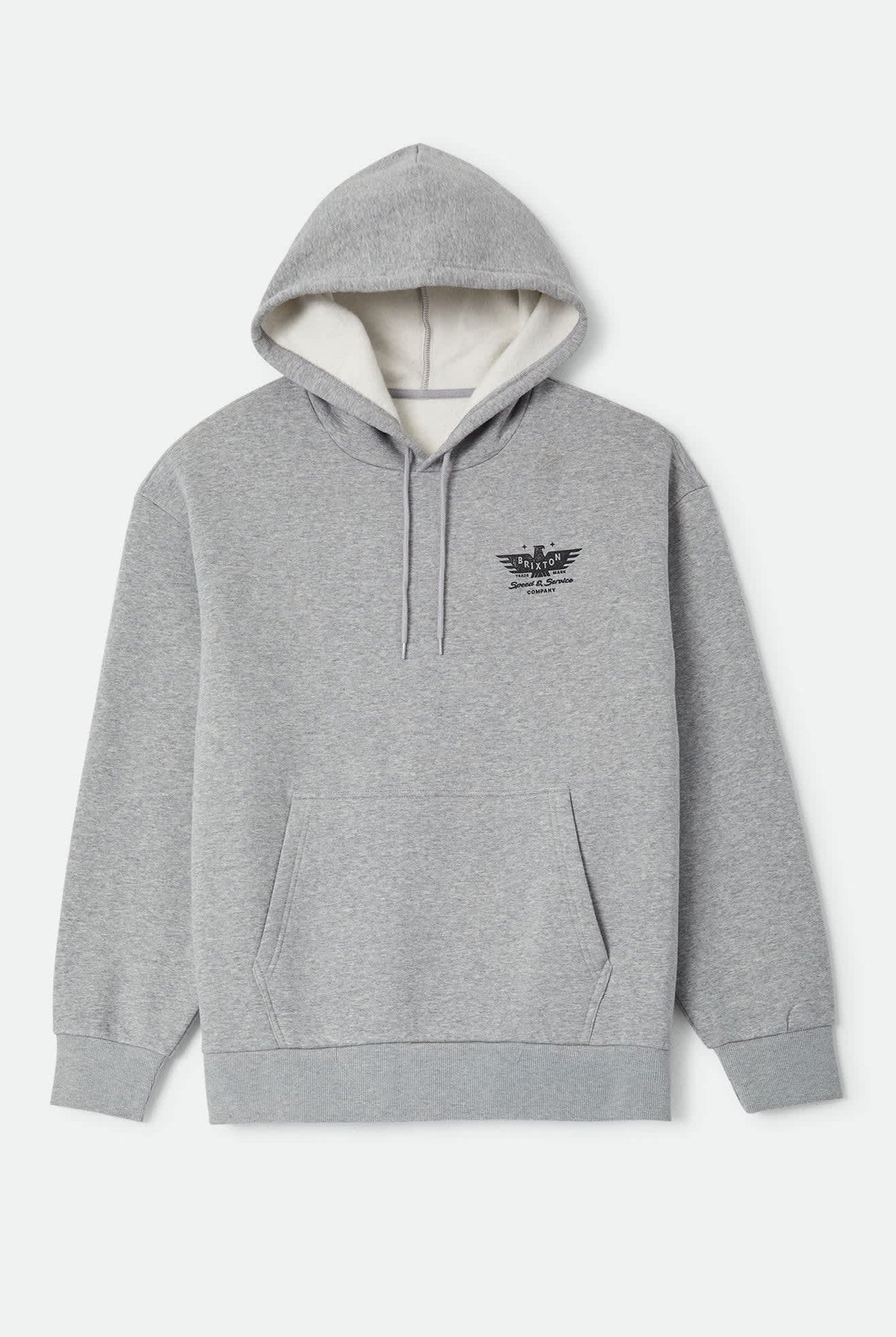 Men's Ewing Hood in the color Heather Grey - Front Product View