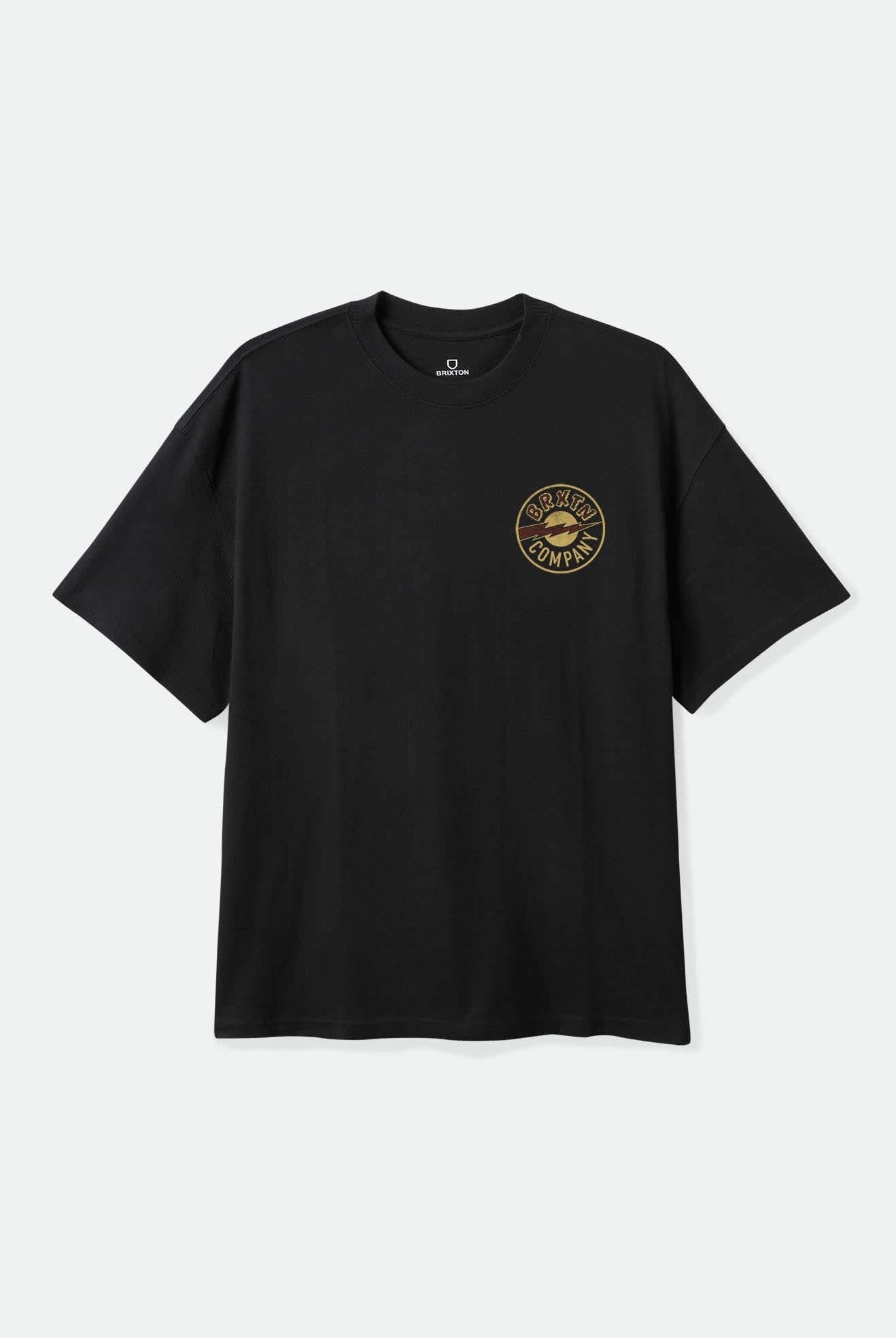 Men's Upson Boxed Crop T-Shirt in the color Black - Front Product View