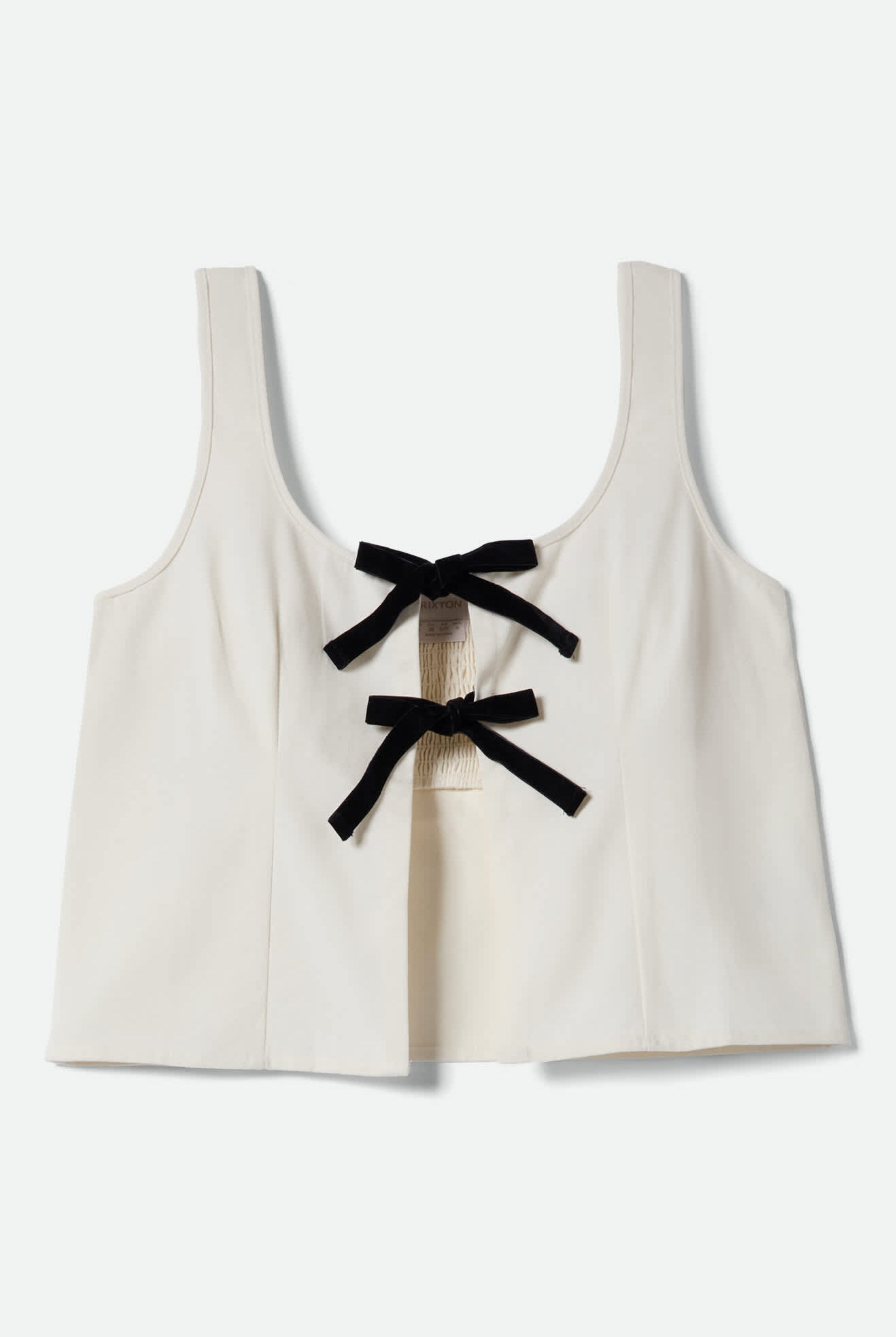 Women's Magnolia Tie Top in the color Off White - Front Product View