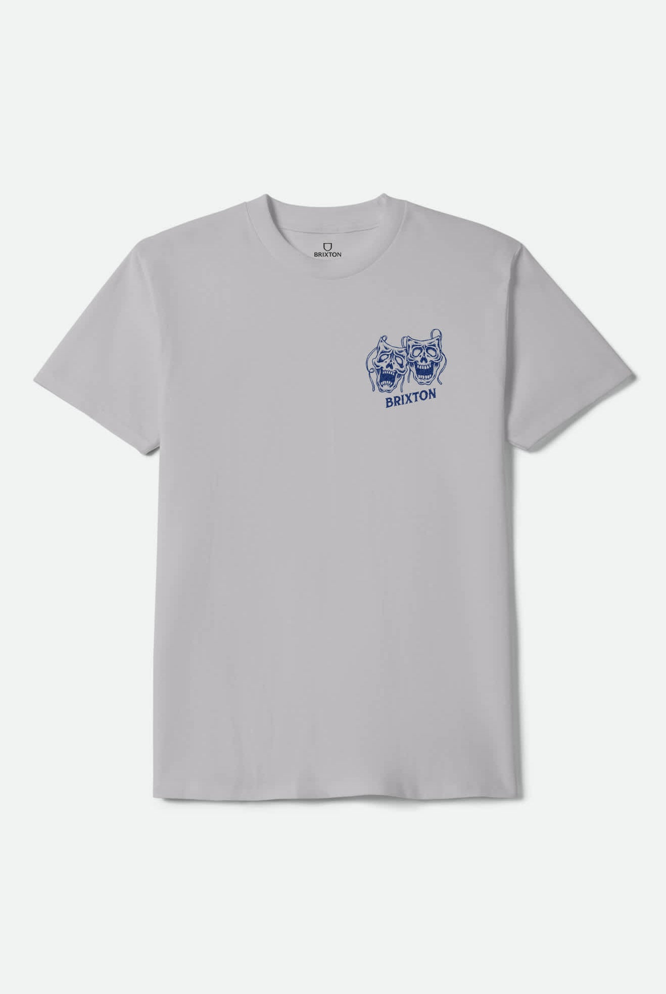 Men's Smile Always Short Sleeve Shirt in the color Pebble Stone Worn Wash - Front Product View