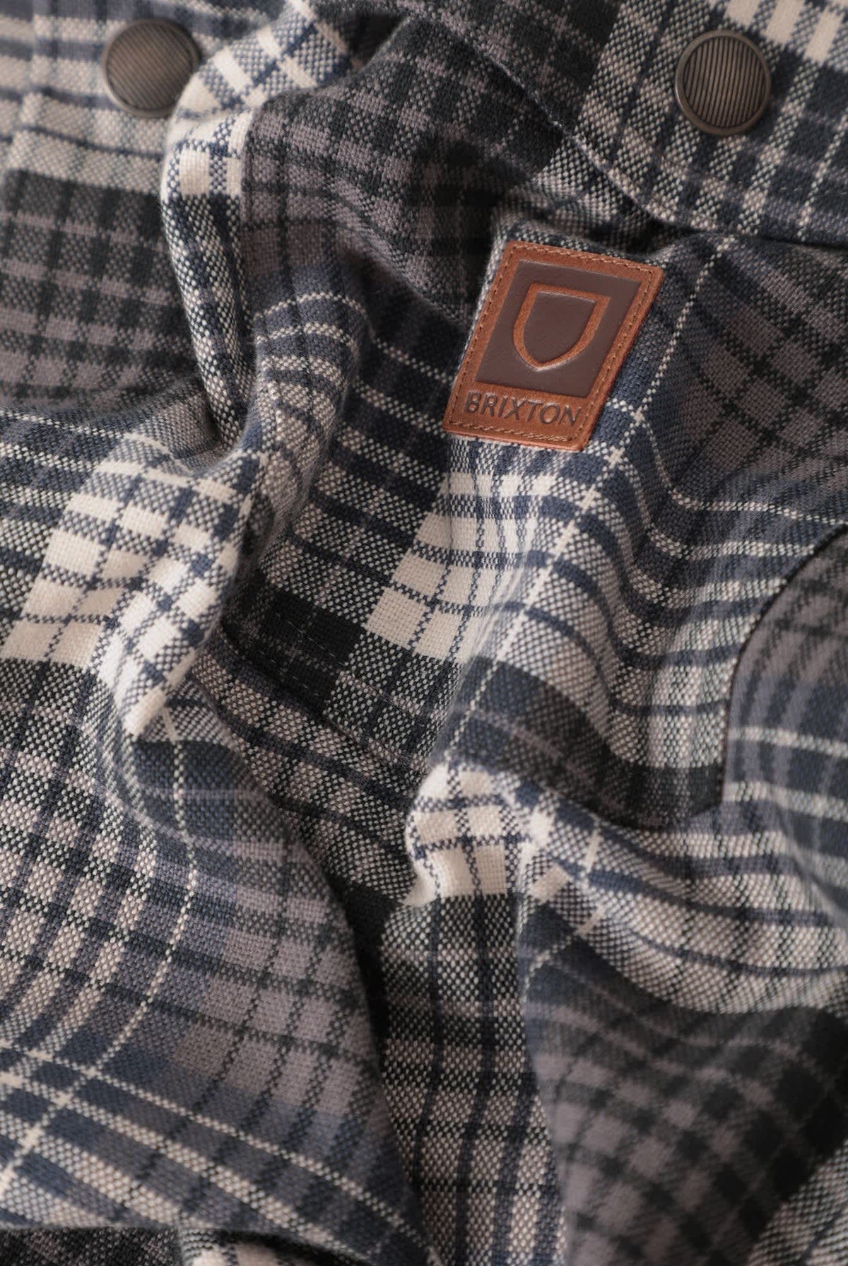 Men's Bowery Builders Ranch Performance Flannel in the color Black/Navy - Additional Laydown image