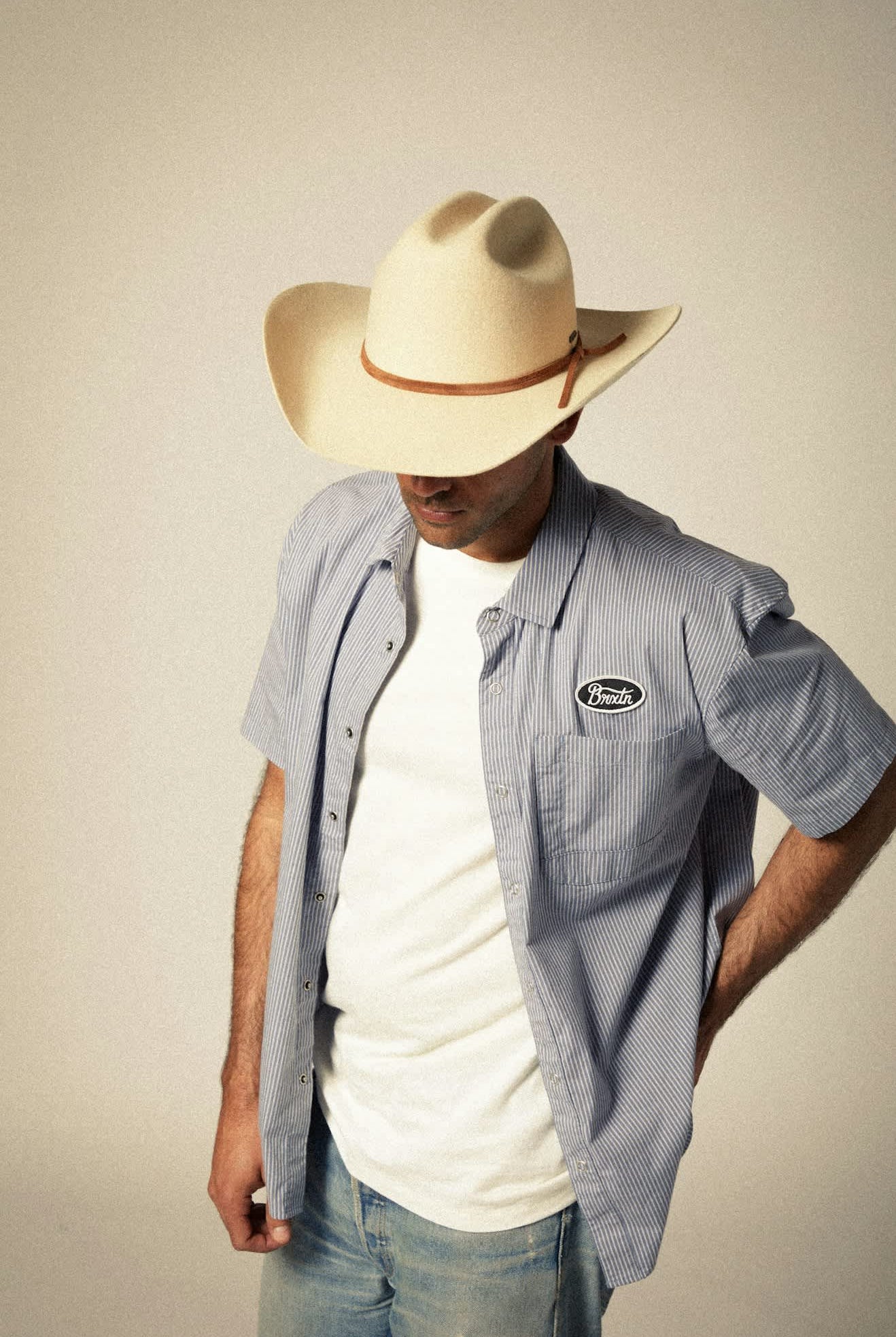 Unisex Laredo Cowboy Hat in the color Bone - Additional Fit View