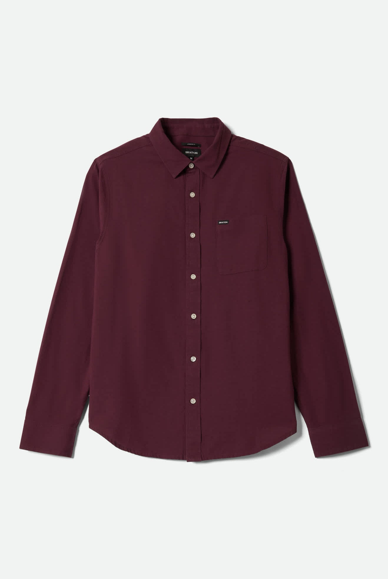 Men's Charter Long Sleeve Shirt in the color Port - Front Product View