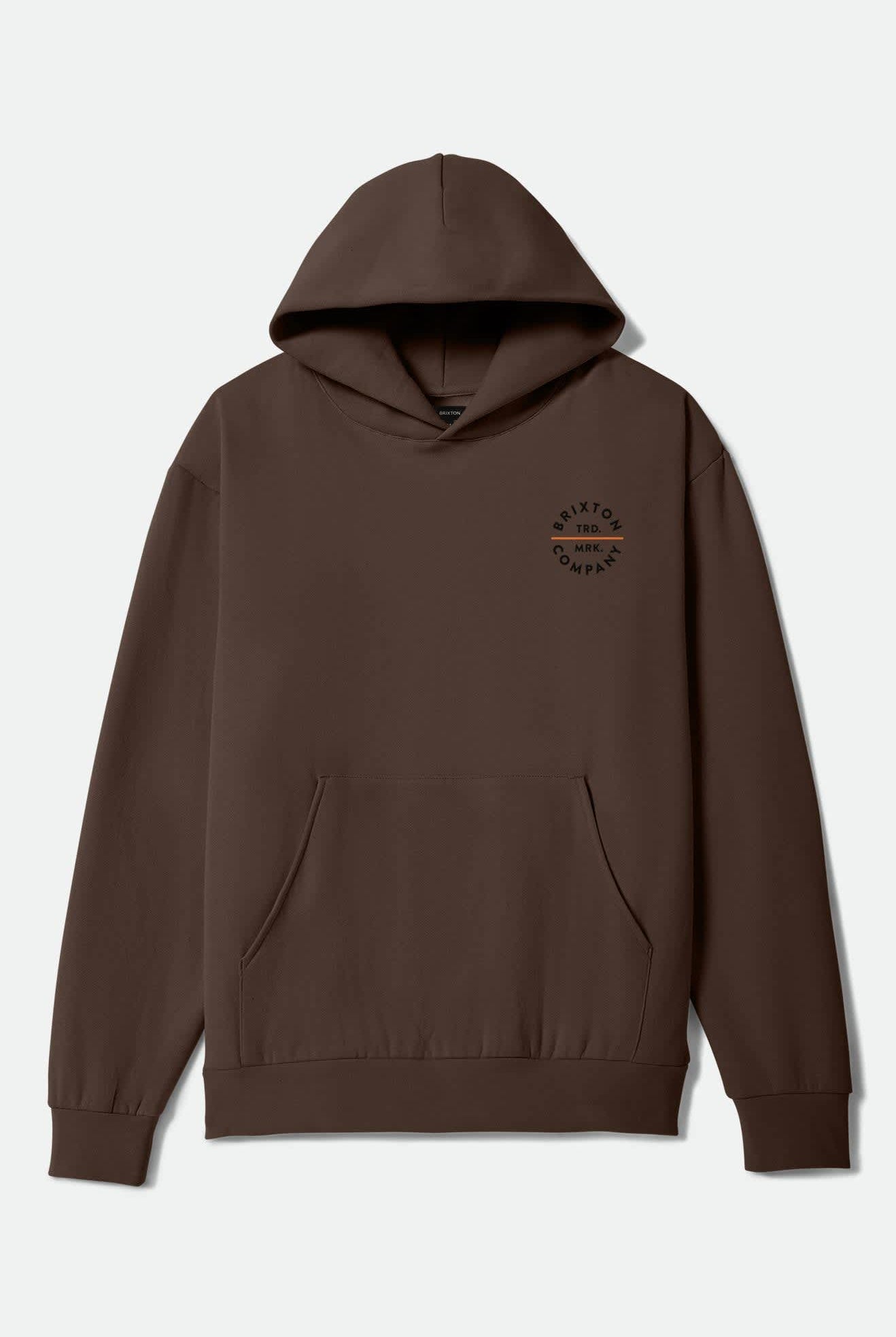 Men's Pledge Hoodie in the color Brown/Black/Orange - Front Product View