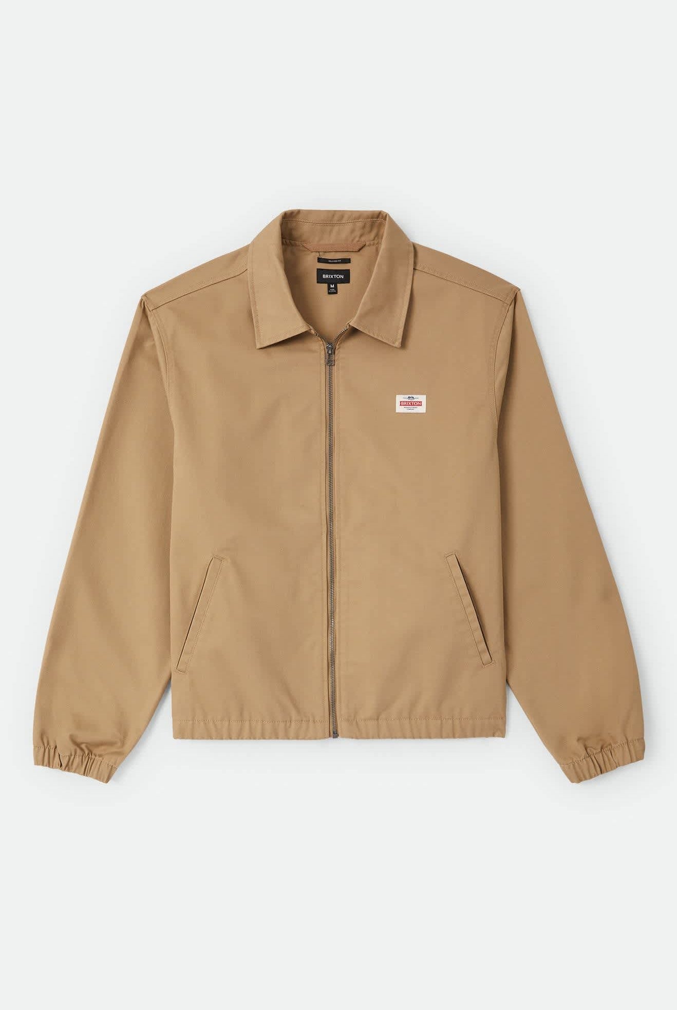 Men's Trademark Lightweight Garage Zip Jacket in the color British Khaki - Front Product View