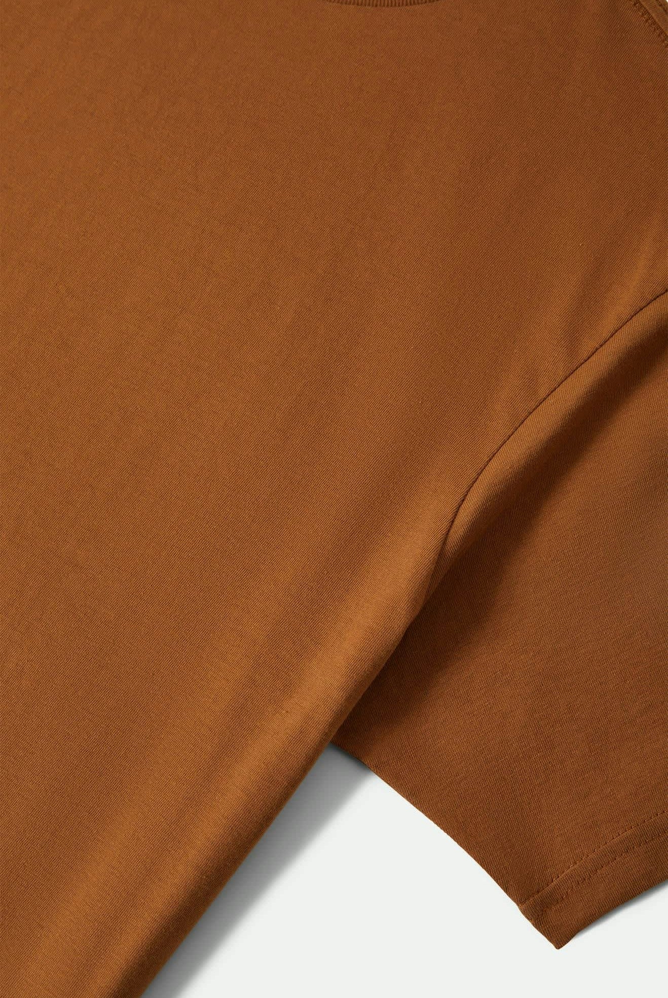 Men's Premium Cotton Short Sleeve Tailored T-Shirt in the color Washed Copper - Additional Laydown image