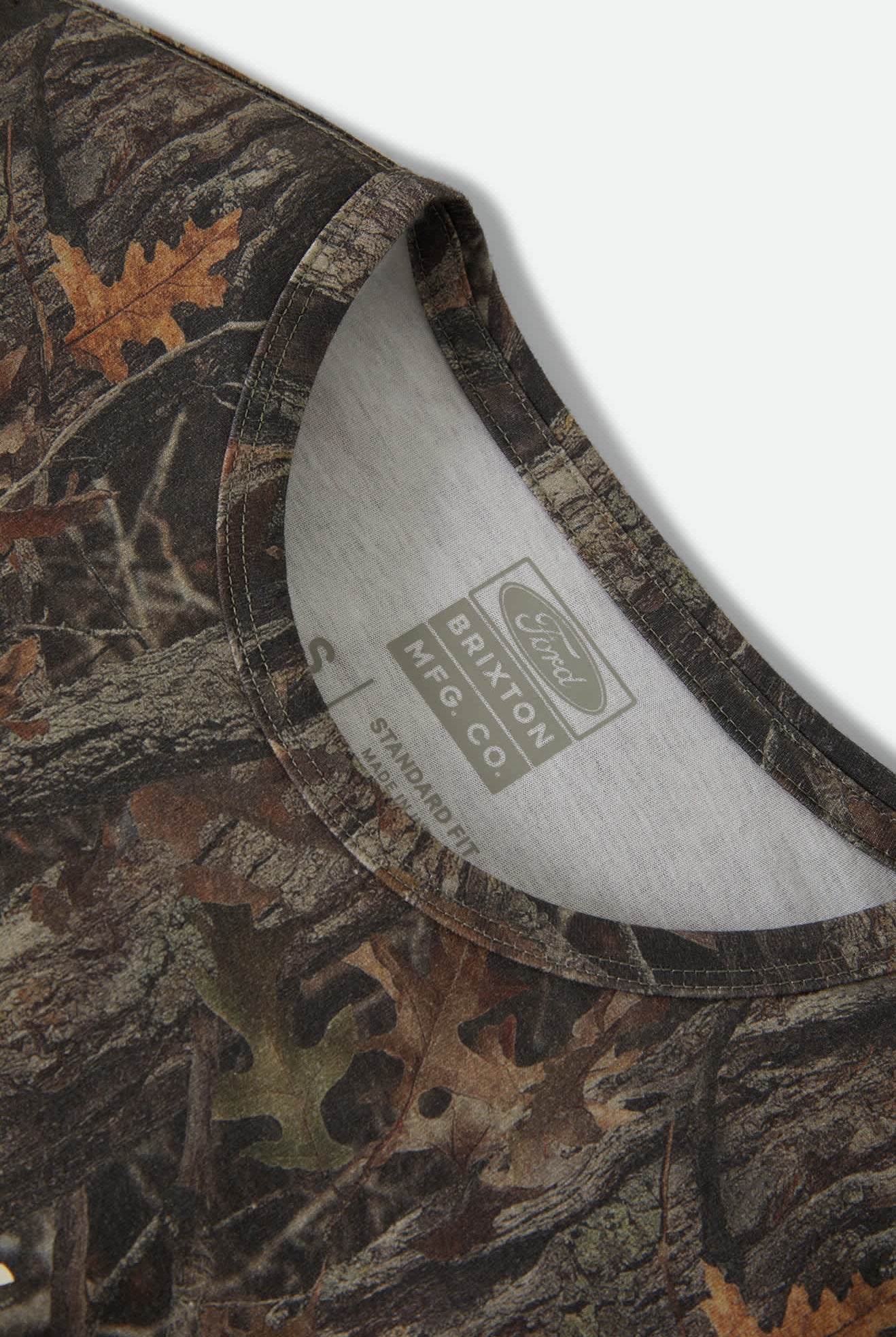 Women's Ford x Brixton T-Shirt in the color Boxwood Green - Additional Laydown image