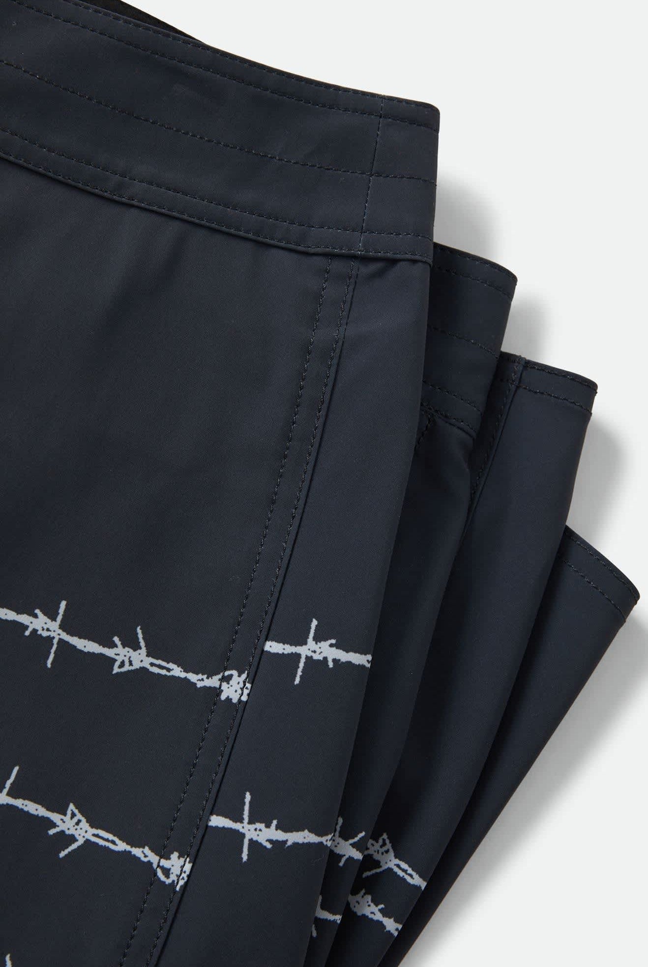 Men's Blitz Boardshort 19" in the color Black/Barb Wire - Additional Laydown image
