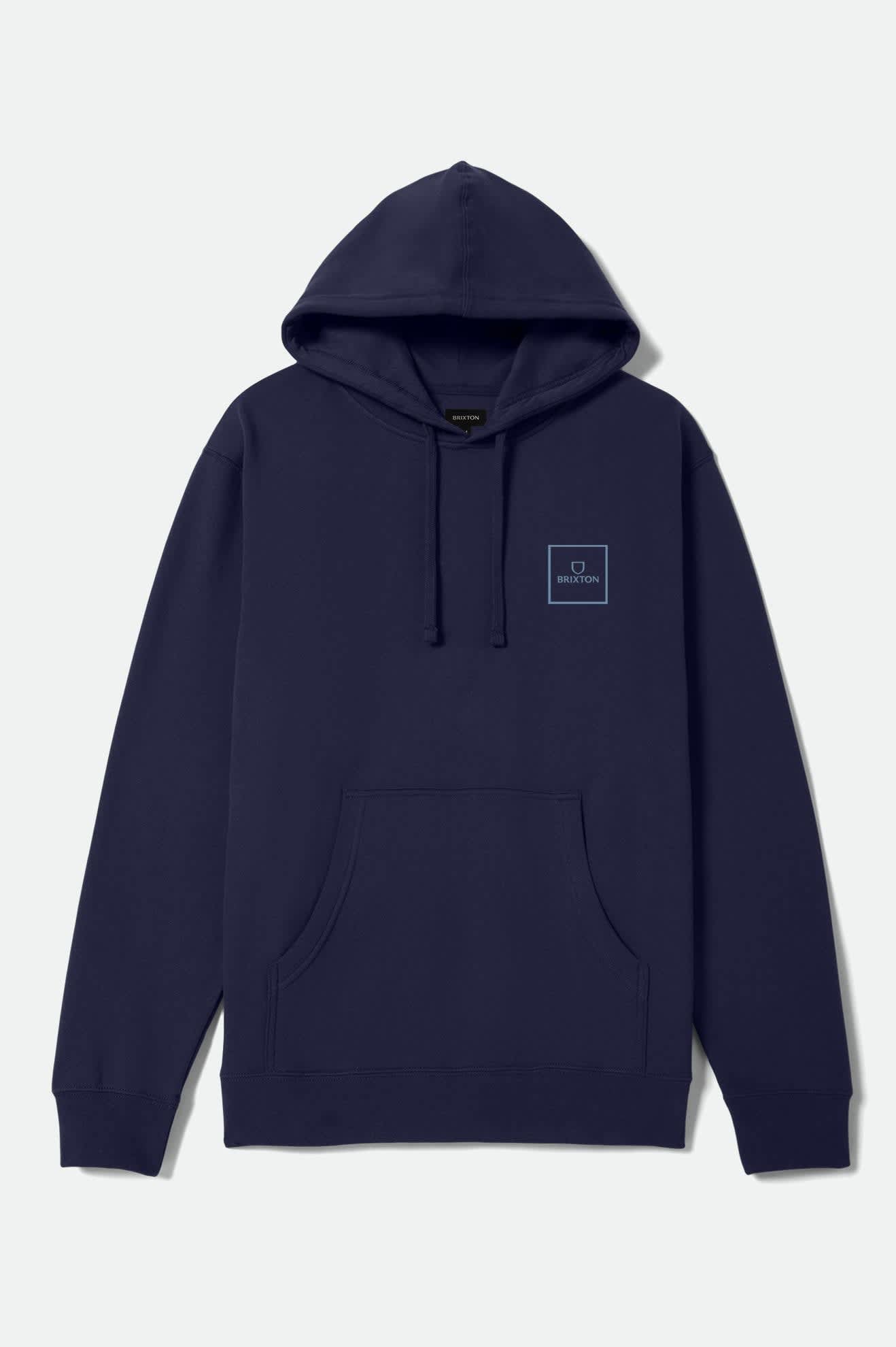 Men's Alpha Square Hoodie in the color Classic Navy/Borrowed Blue - Front Product View
