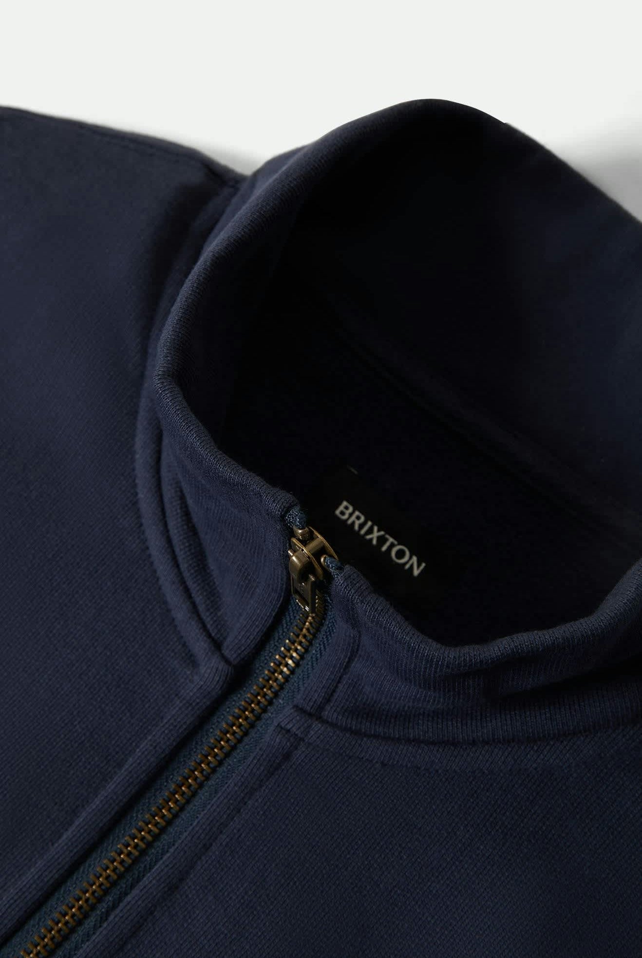 Men's Embroidered Heavyweight Half Zip in the color Mood Indigo - Additional Laydown image