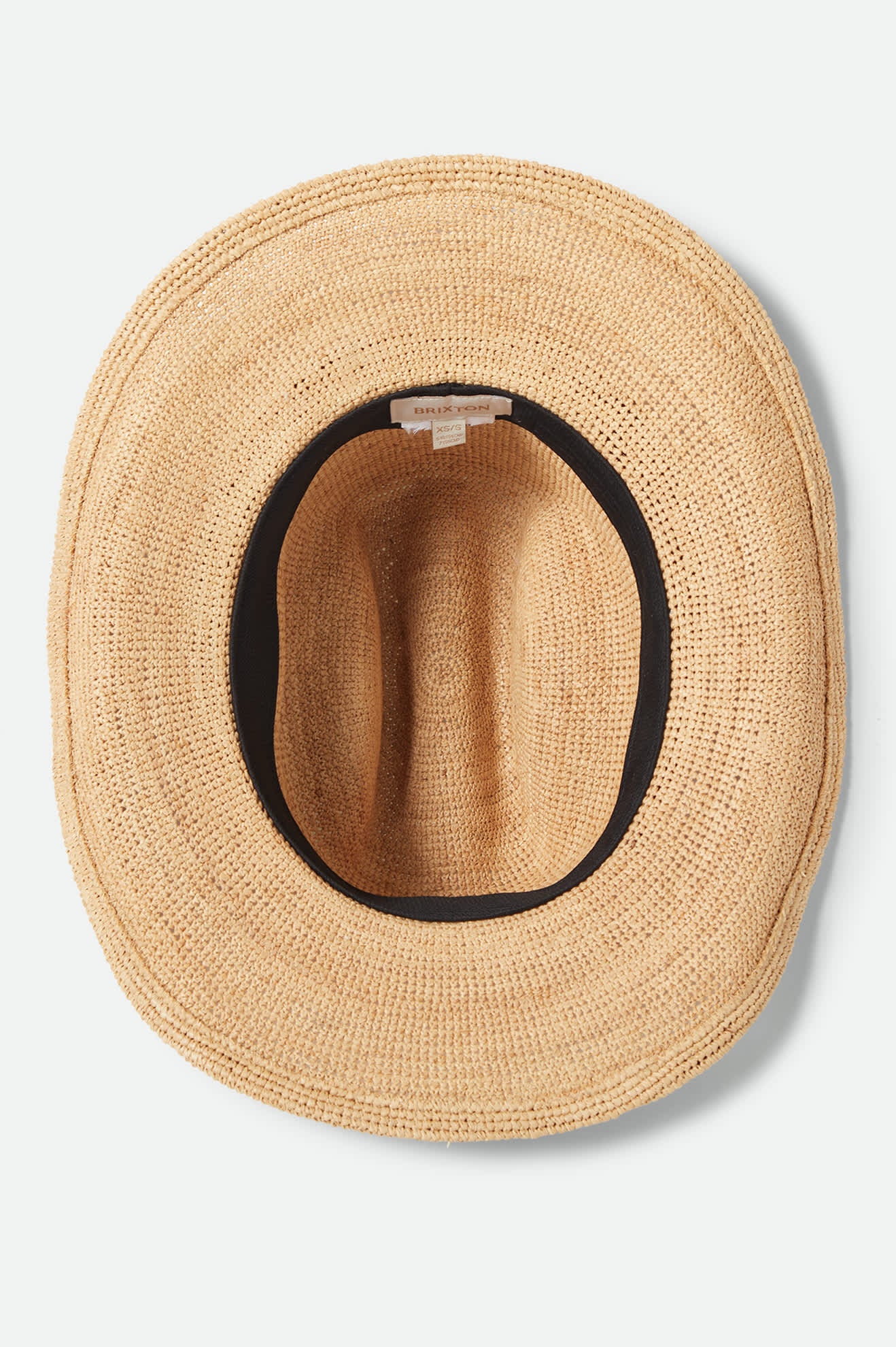 Women's Odessa Straw Packable Cowboy Hat in the color Tan/Sunrise Blue - Additional Laydown image