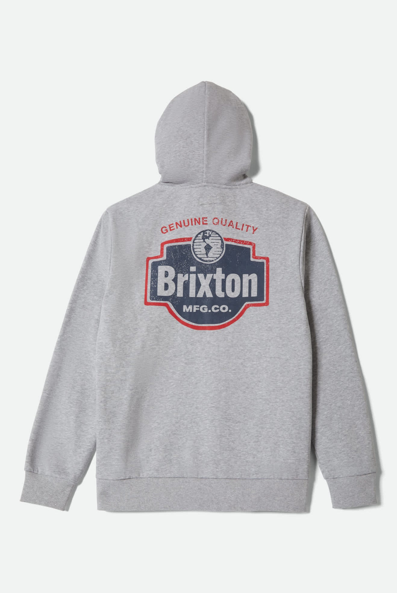 Men's Genuine Quality Hoodie in the color Gunmetal Heather - Additional Laydown image