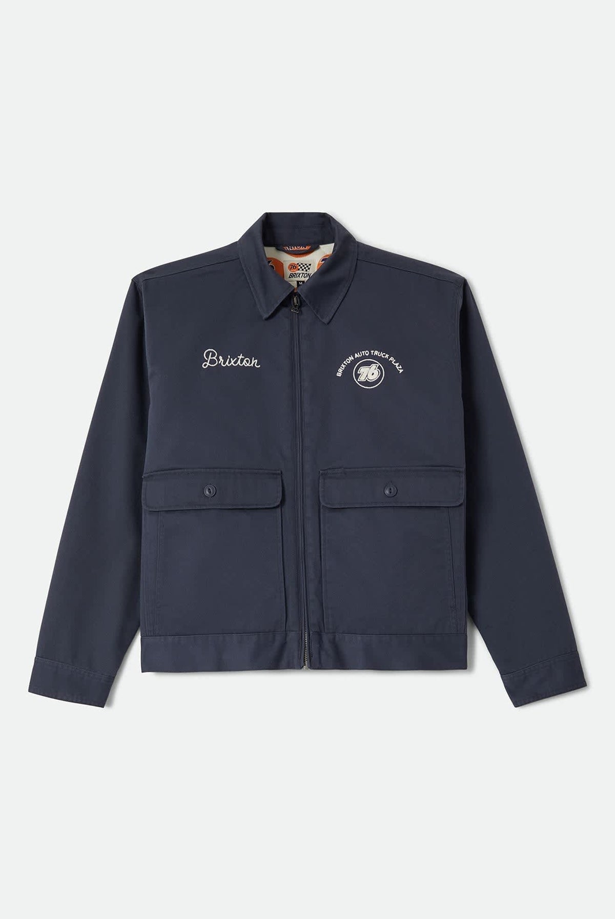 Men's 76 Mechanics Jacket in the color Washed Navy - Front Product View