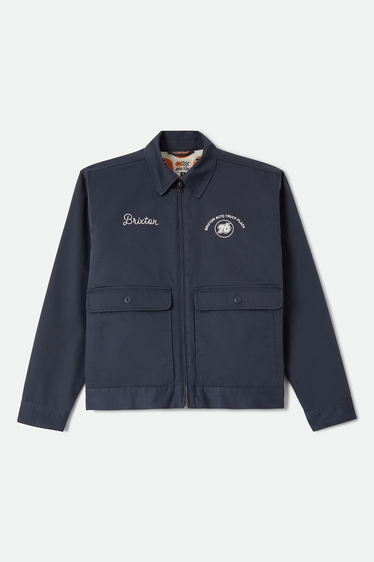 Men's 76 Mechanics Jacket in the color Washed Navy - Front Product View