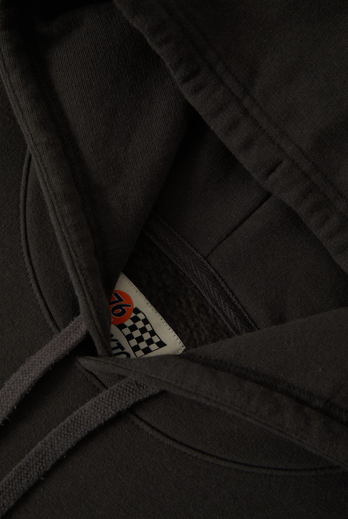 Men's 76 Chopped Hoodie in the color Washed Black - Additional Laydown image