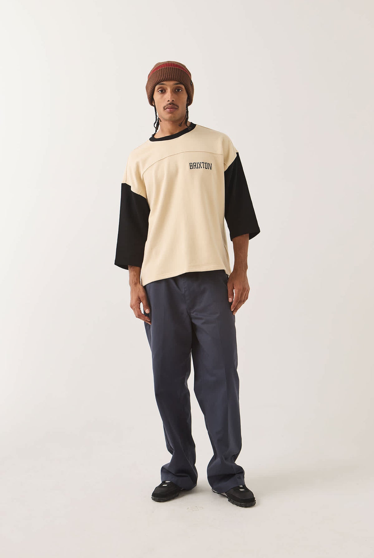 Men's Upstate Fleece in the color Whitecap/Black - Men's Front View