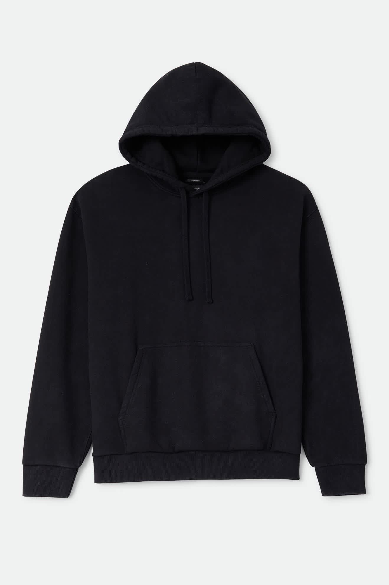 Men's Brixton Baseline Hood Fleece in the color Black - Front Product View