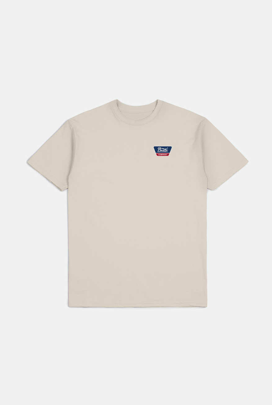 Brixton Men's Linwood S/S Standard T-Shirt - Cream | Main