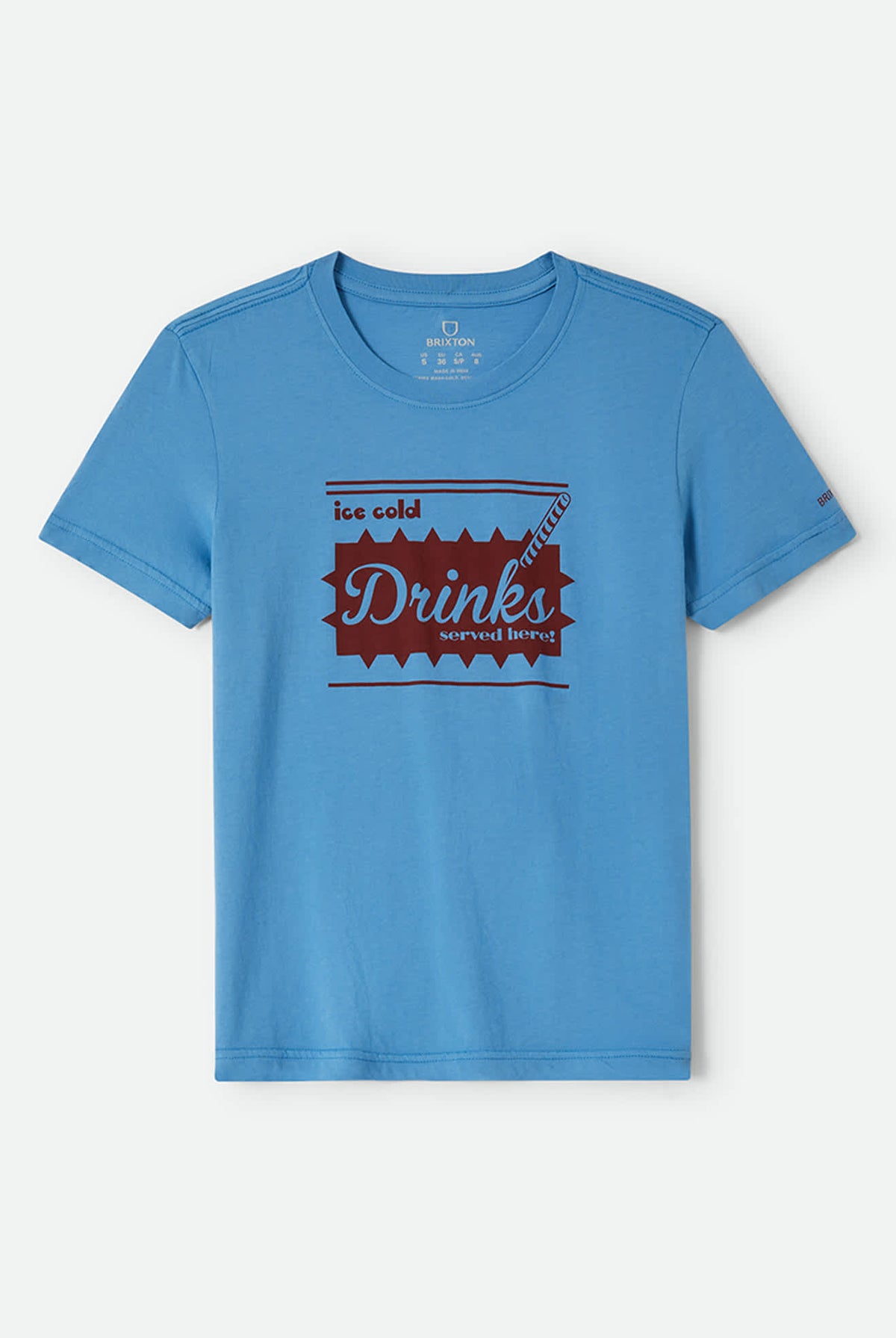 Women's Ice Cold Slim Crew T-Shirt in the color Electric Indigo - Front Product View