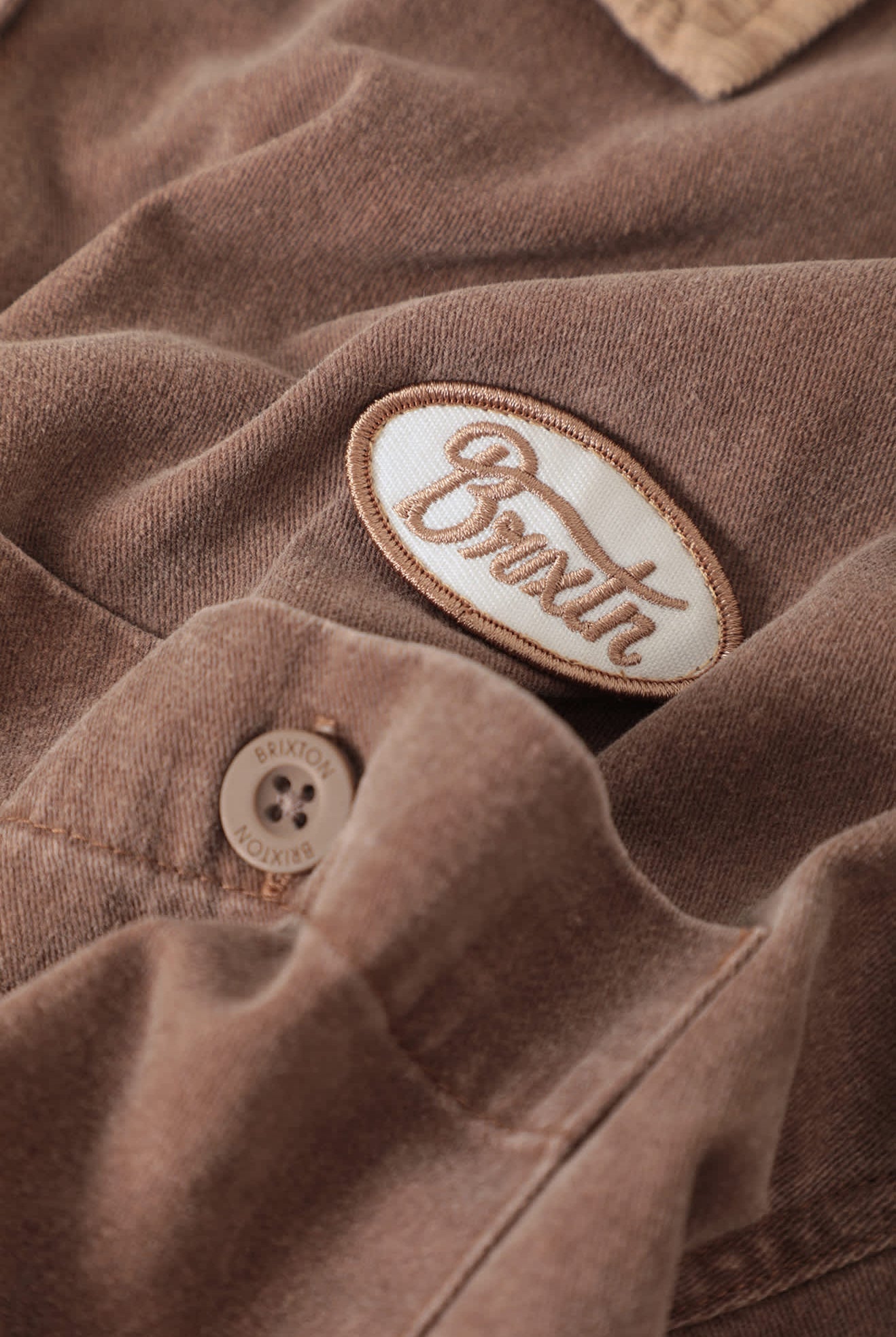 Women's Utopia Overshirt in the color Pinecone Brown/Sand - Additional Laydown image