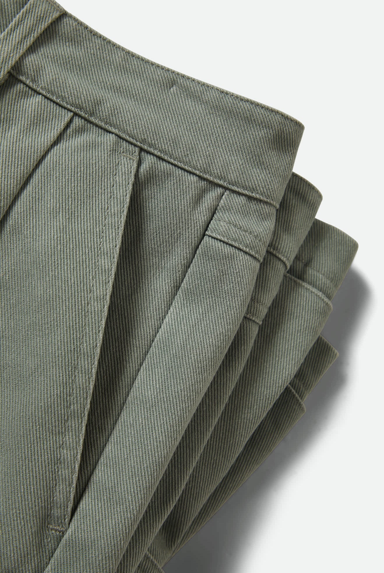 Women's The Alba Baggy Carpenter Short in the color Washed Sage Green - Additional Laydown image