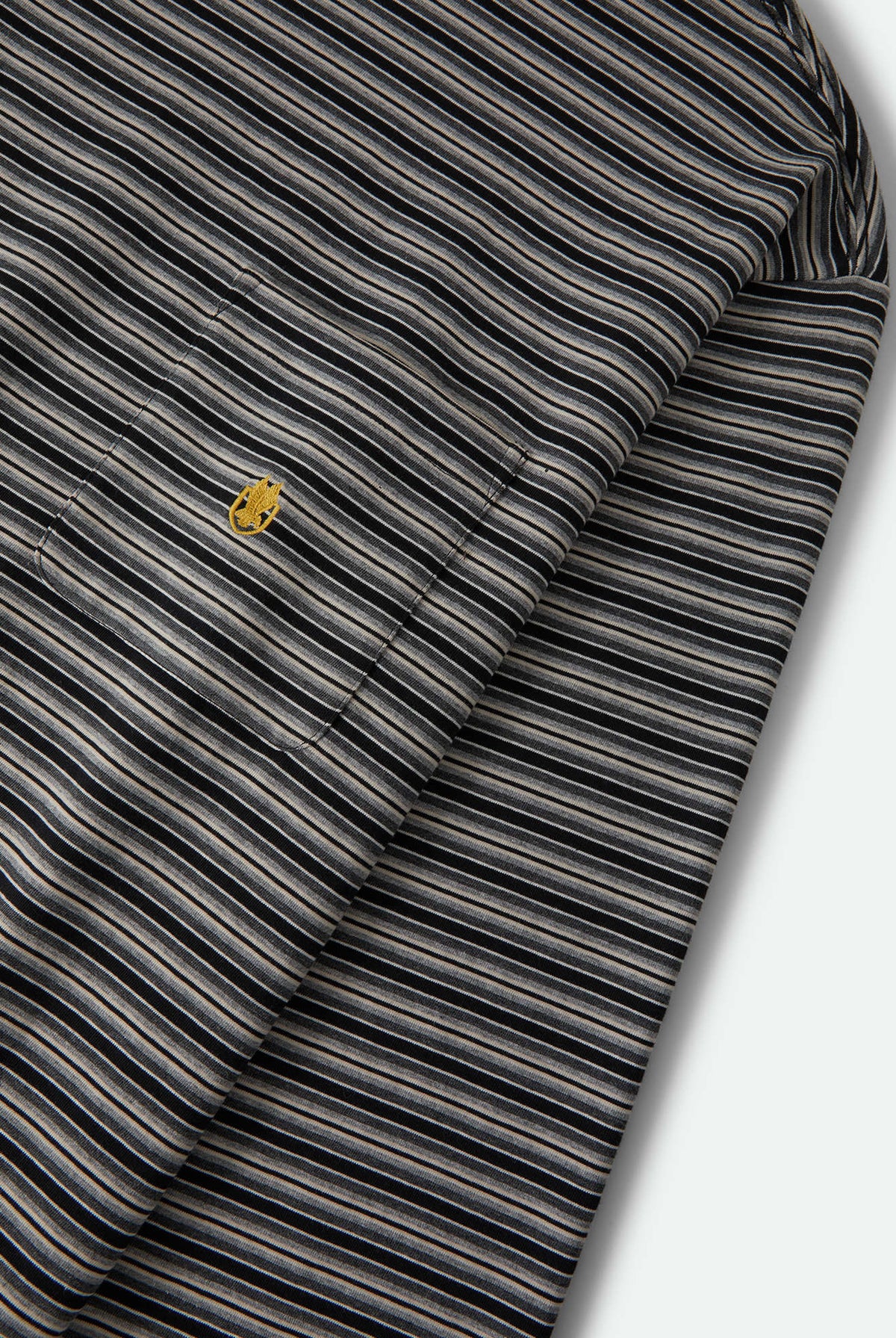 Men's Century Knit Top in the color Heather Grey Stripe - Additional Laydown image