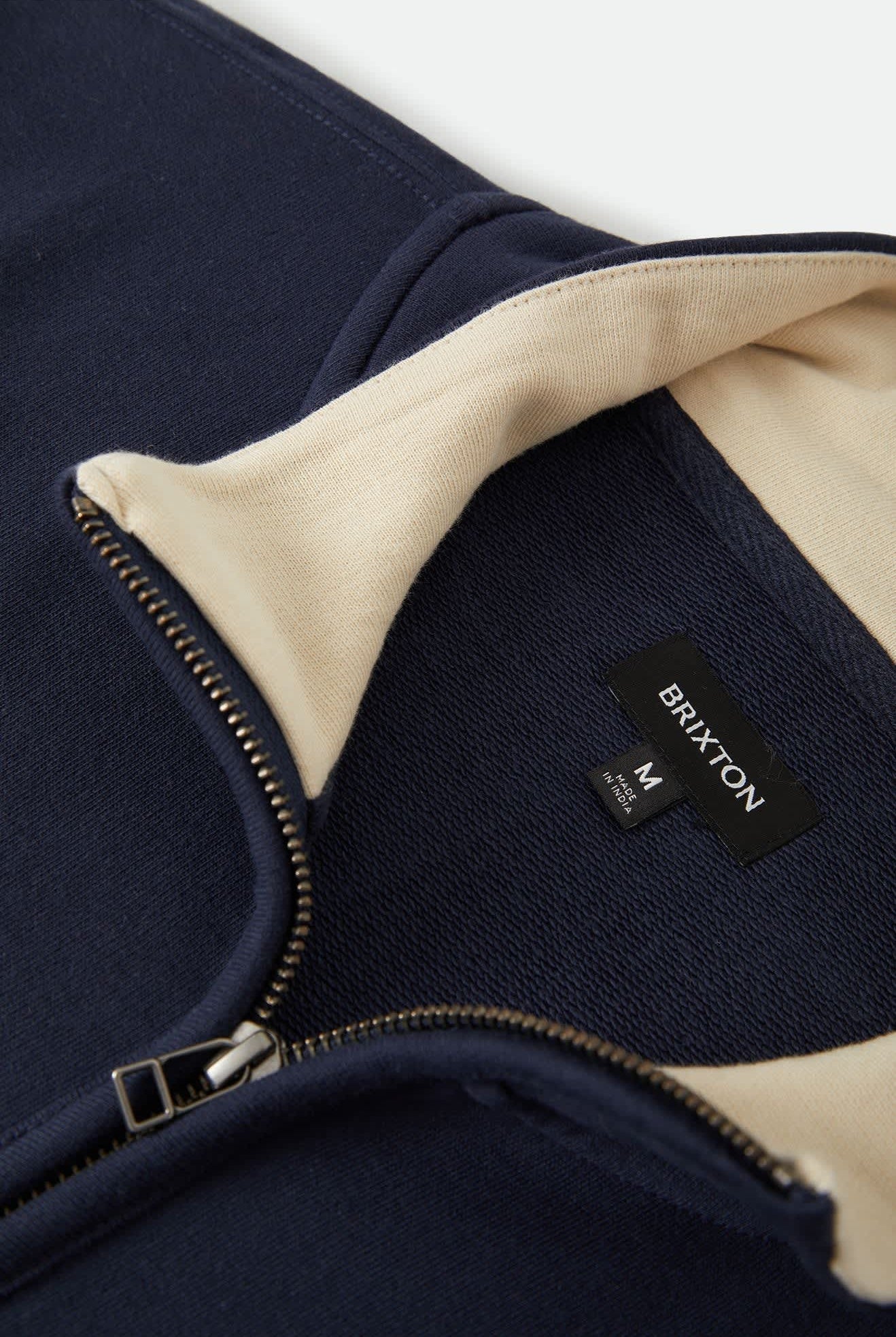 Men's Danville Quarter Zip Fleece in the color Navy/Whitecap - Additional Laydown image