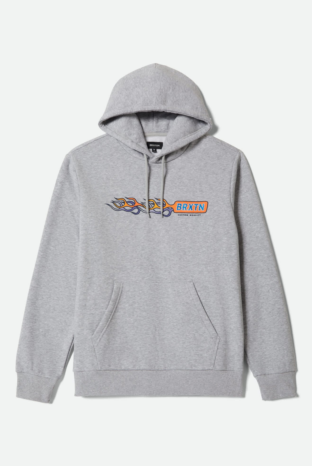 Men's Flames Hoodie in the color Gunmetal Heather - Front Product View
